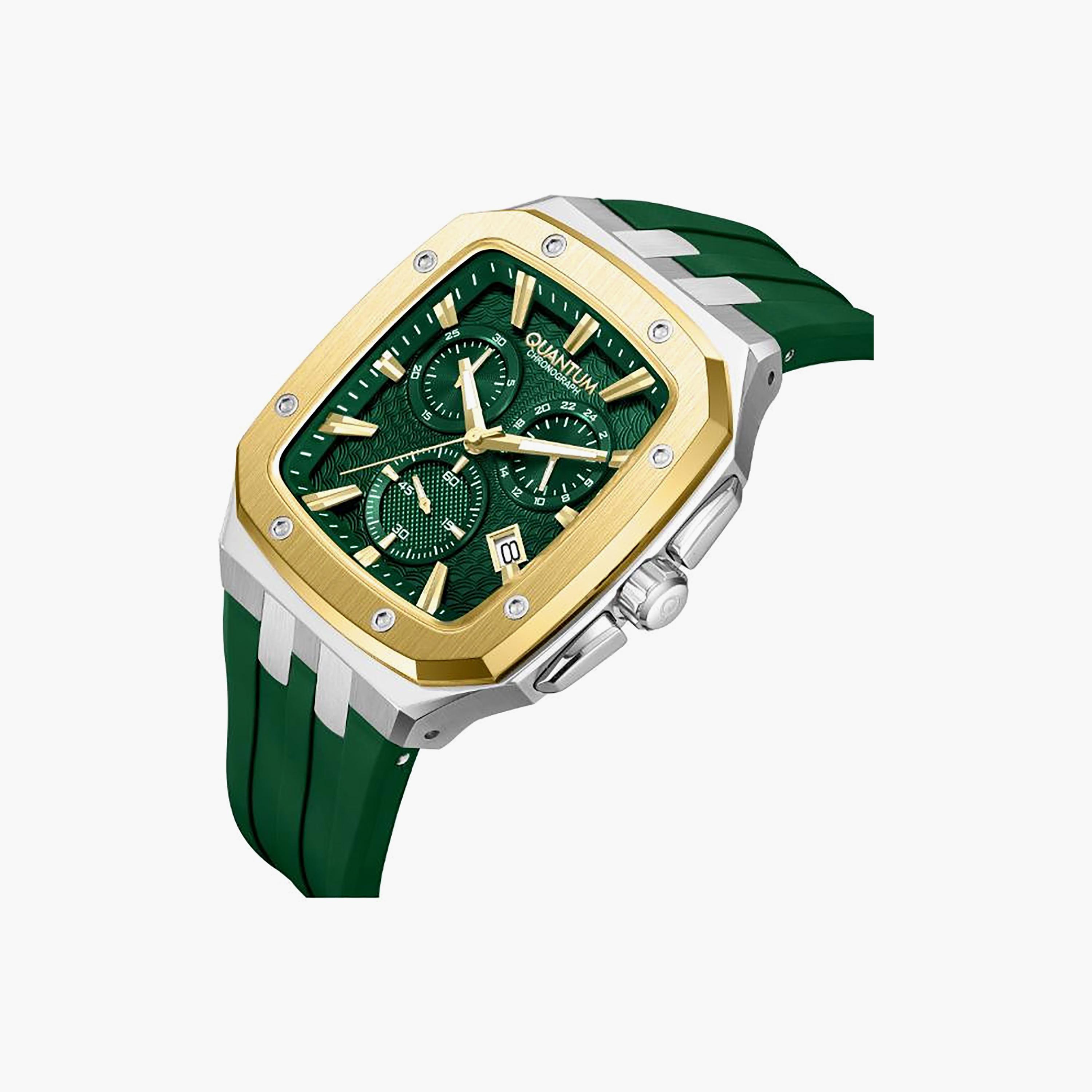 Quantum Men's 44MM Green Analog Silicone Watch | HNG1033.275-men-watchesandjewellery-watches-image-2
