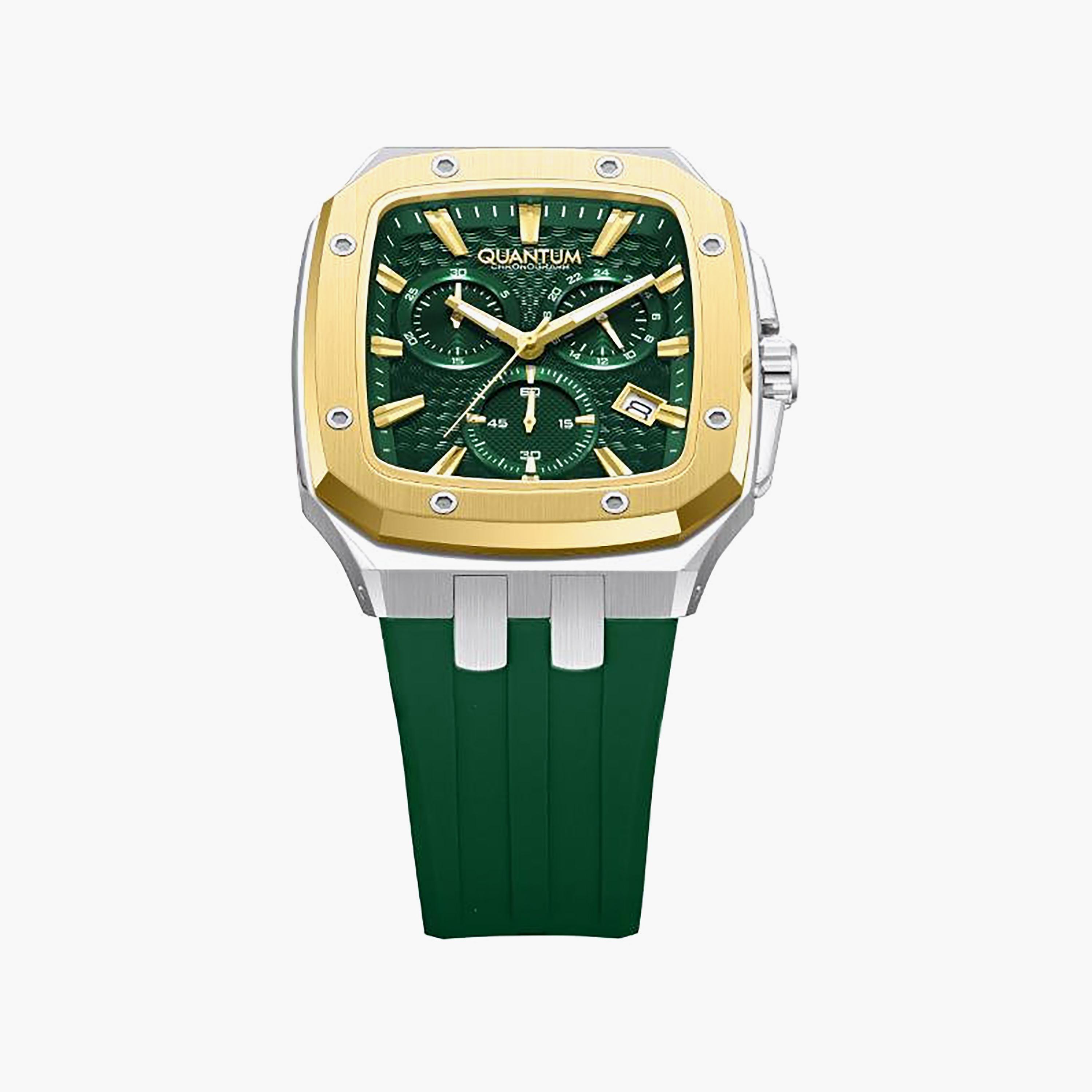 Quantum Men's 44MM Green Analog Silicone Watch | HNG1033.275-men-watchesandjewellery-watches-image-3