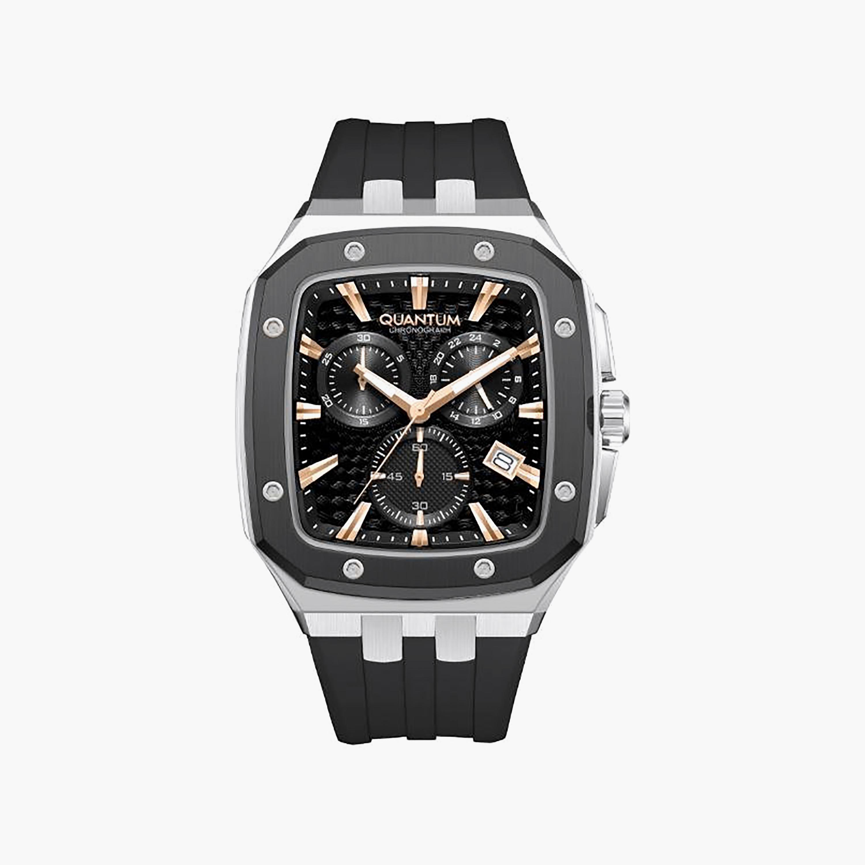 Quantum Men's 44MM Black Analog Silicone Watch | HNG1033.552-men-watchesandjewellery-watches-image-1