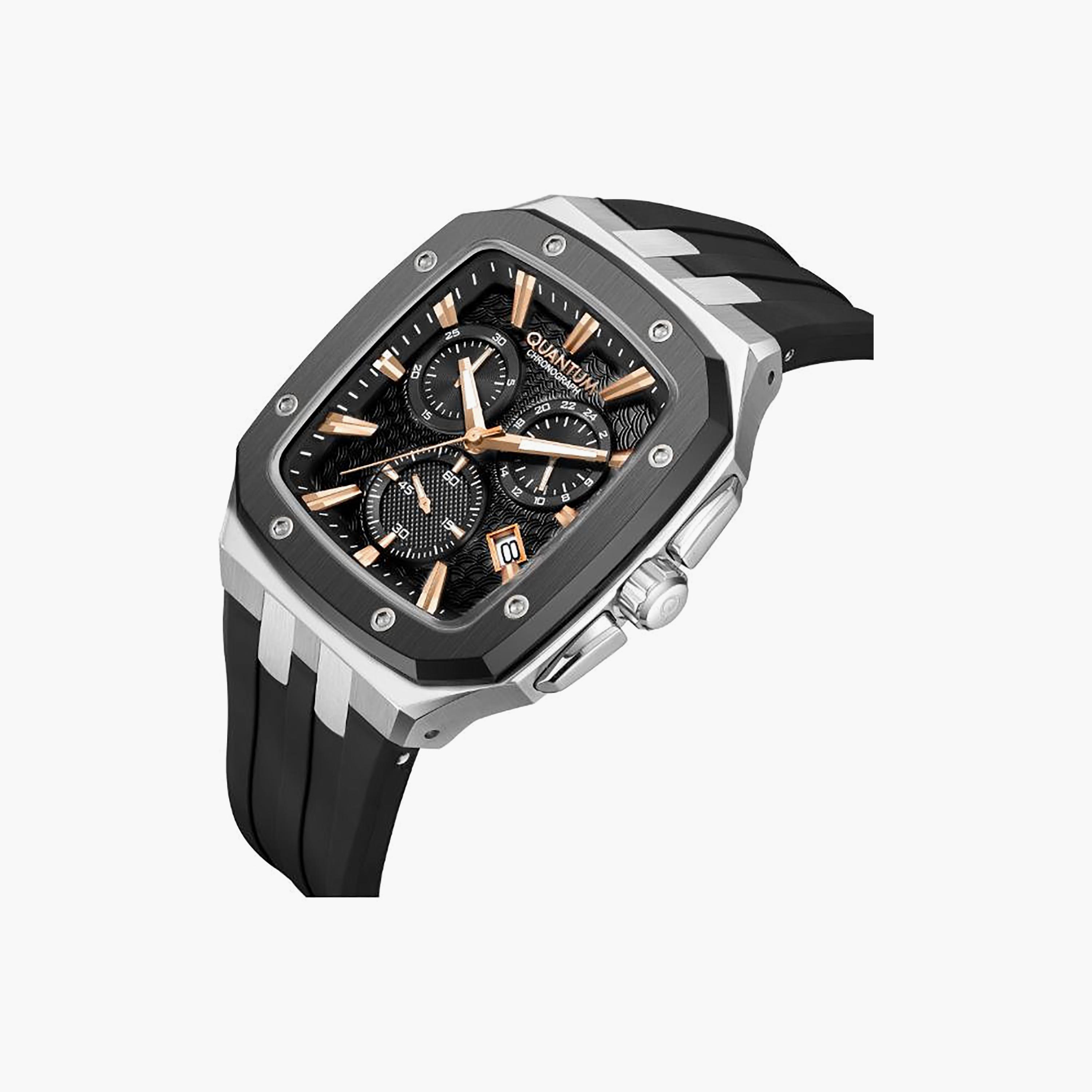 Quantum Men's 44MM Black Analog Silicone Watch | HNG1033.552-men-watchesandjewellery-watches-image-2