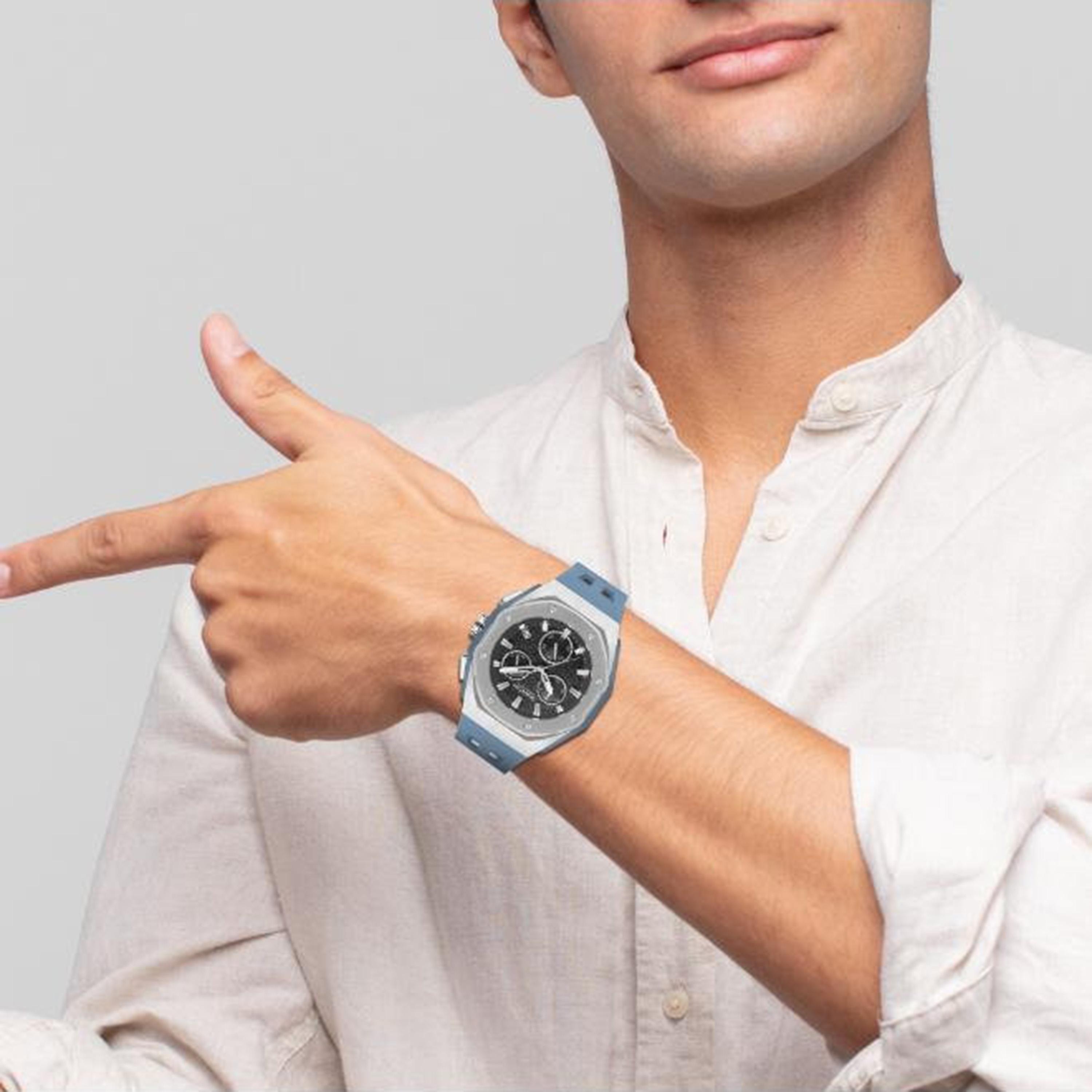Quantum Men's 46MM Black Chronograph Silicone Watch | HNG1170.360-men-watchesandjewellery-watches-image-6