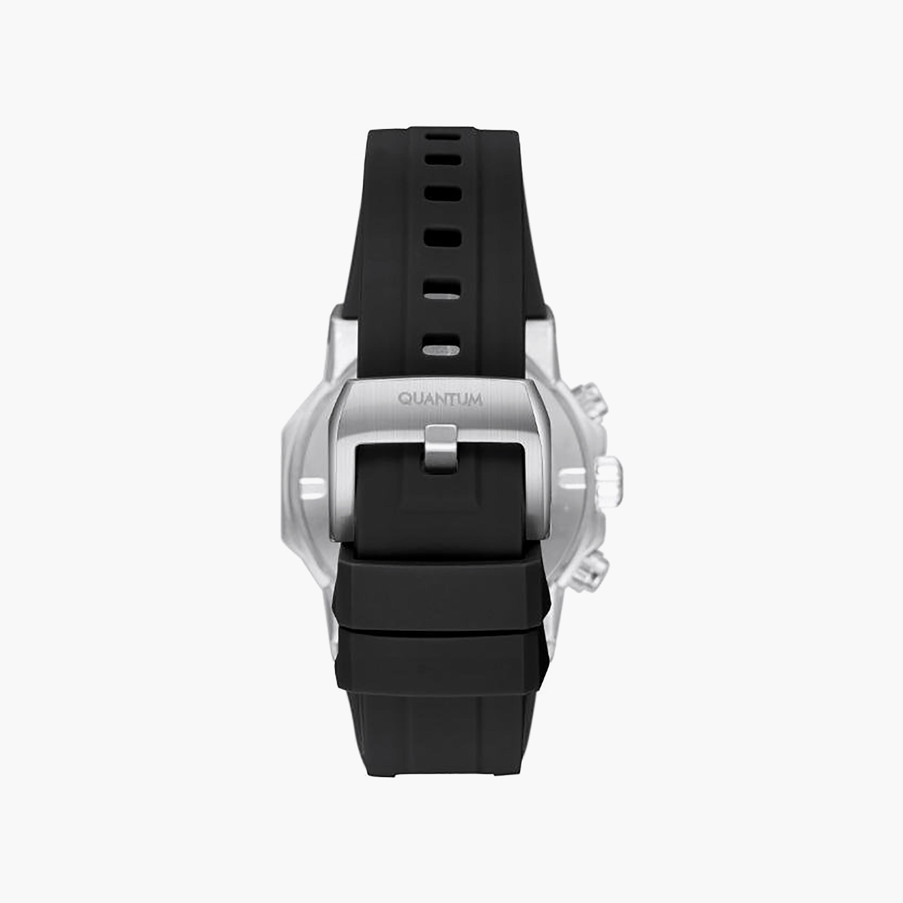 Quantum Men's 44MM Silver Chronograph Silicone Watch | HNG1232.371-men-watchesandjewellery-watches-image-4