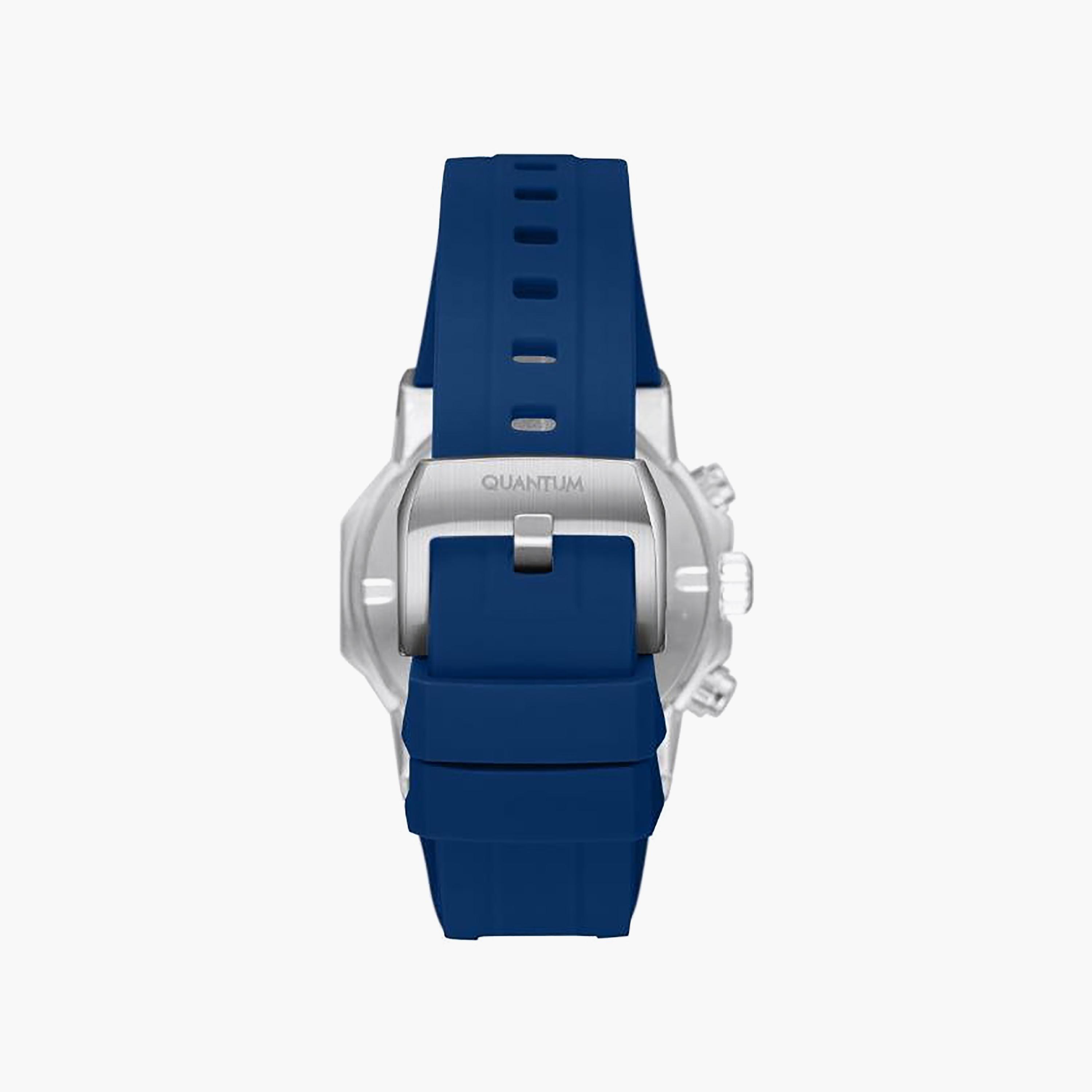 Quantum Men's 44MM Blue Chronograph Silicone Watch | HNG1232.399-men-watchesandjewellery-watches-image-4