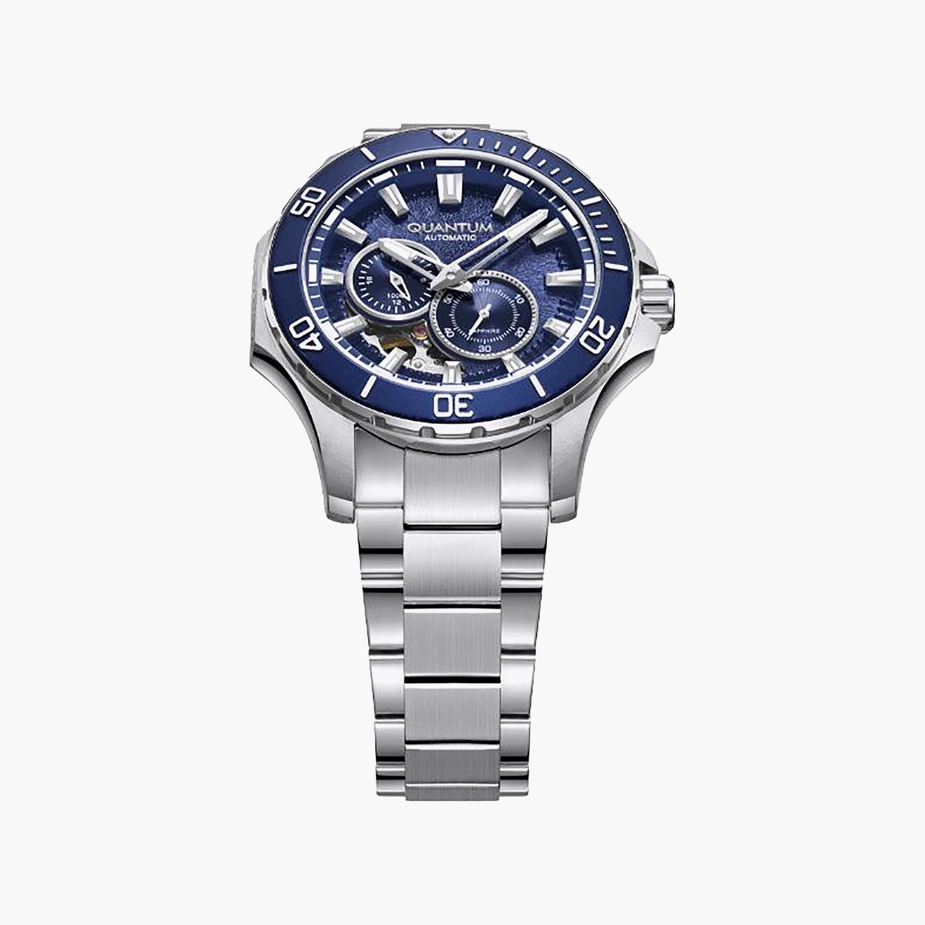 ساعة أنالوج معدن باللون الفضي 43.5 مم للرجال من كوانتوم | QMG1188.390-men-watchesandjewellery-watches-image-6