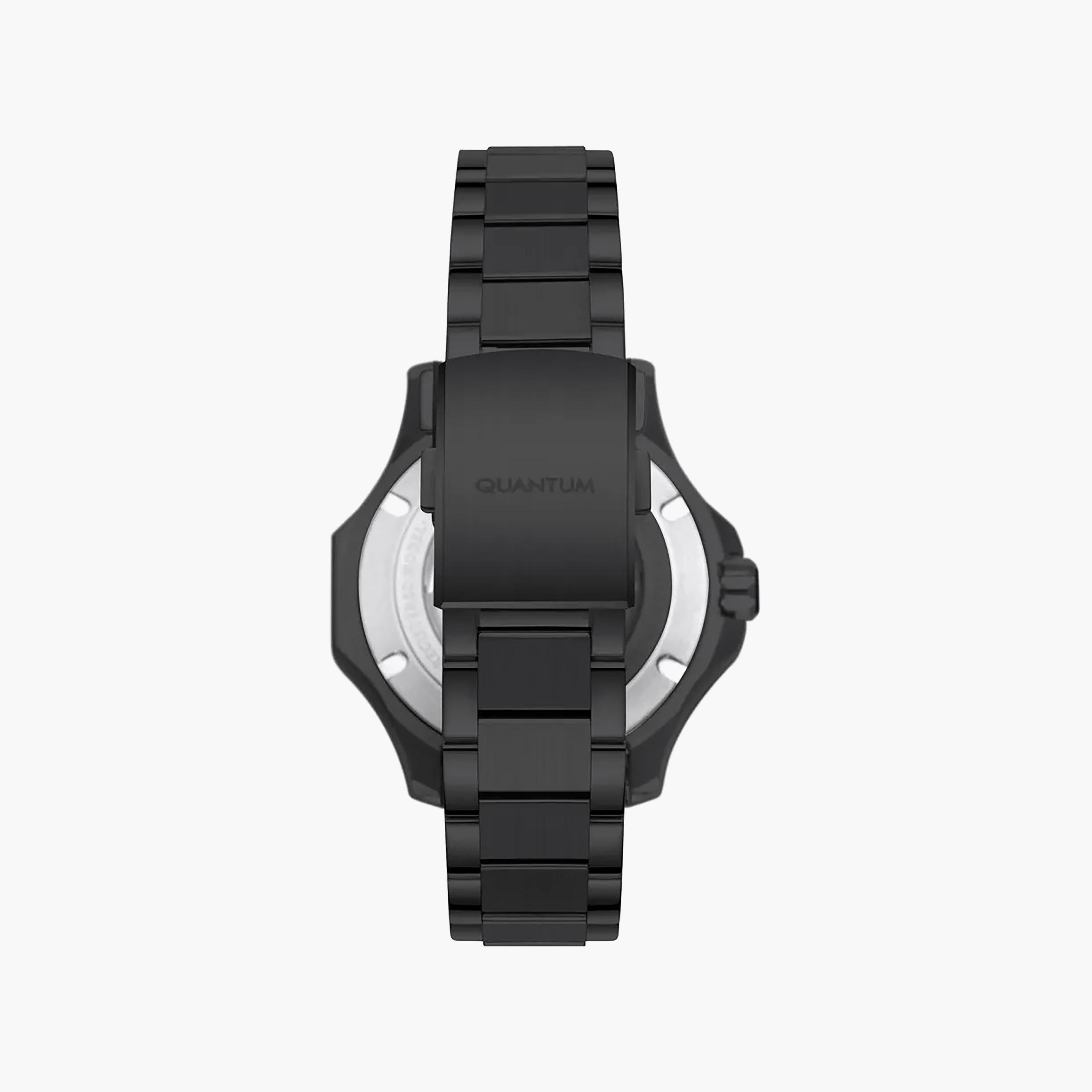 ساعة أنالوج معدن باللون الأسود 43.5 مم للرجال من كوانتوم | QMG1188.070-men-watchesandjewellery-watches-image-3