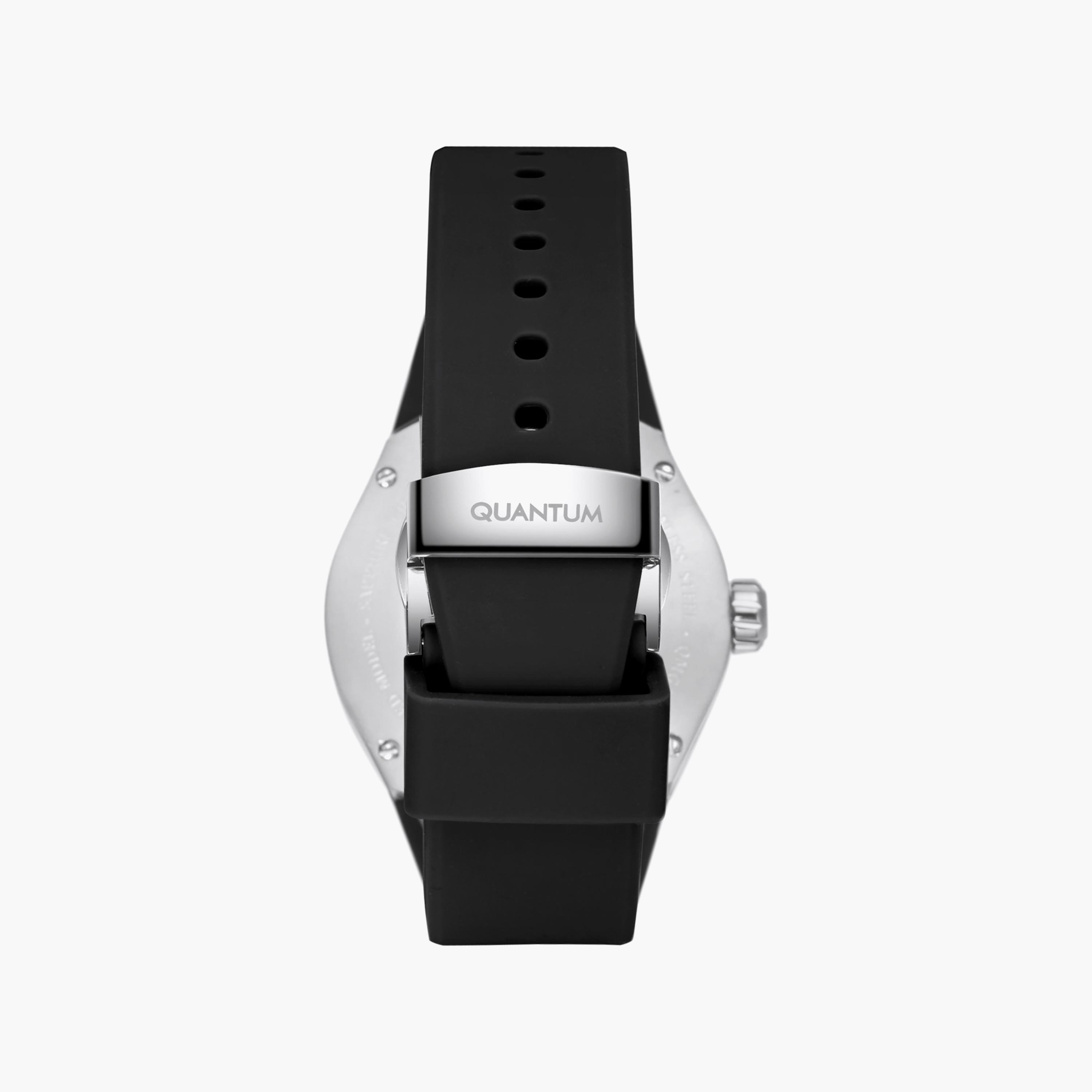 ساعة أنالوج سيليكون باللون الأسود 43 مم للرجال من كوانتوم | QMG1203.351-men-watchesandjewellery-watches-image-4