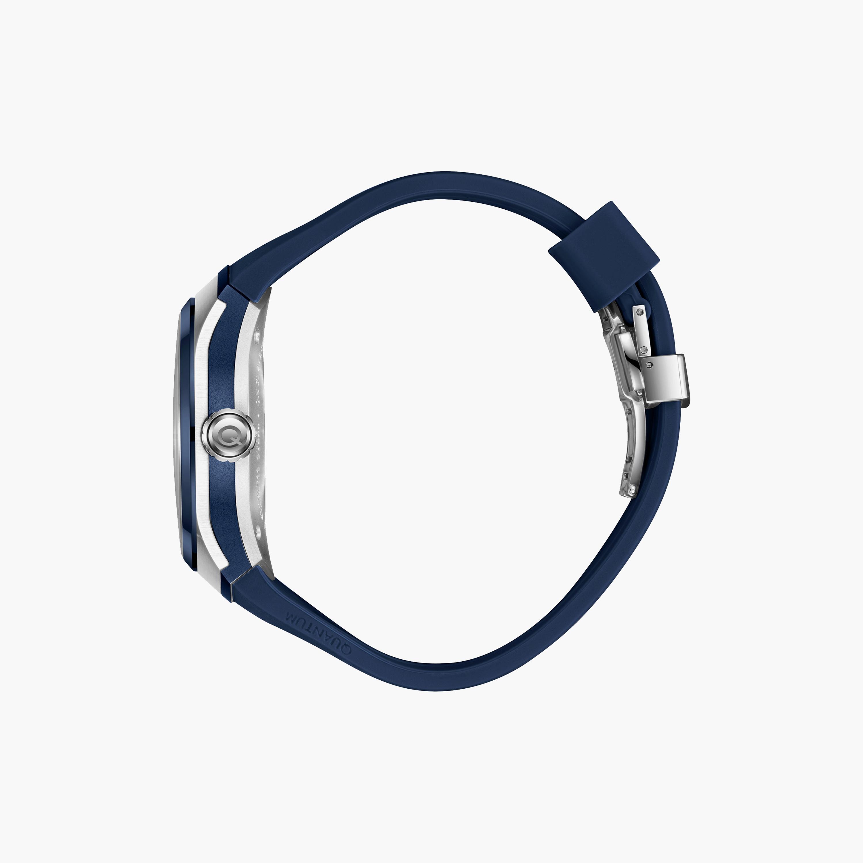 ساعة أنالوج سيليكون باللون الأزرق 43 مم للرجال من كوانتوم | QMG1203.999-men-watchesandjewellery-watches-image-3