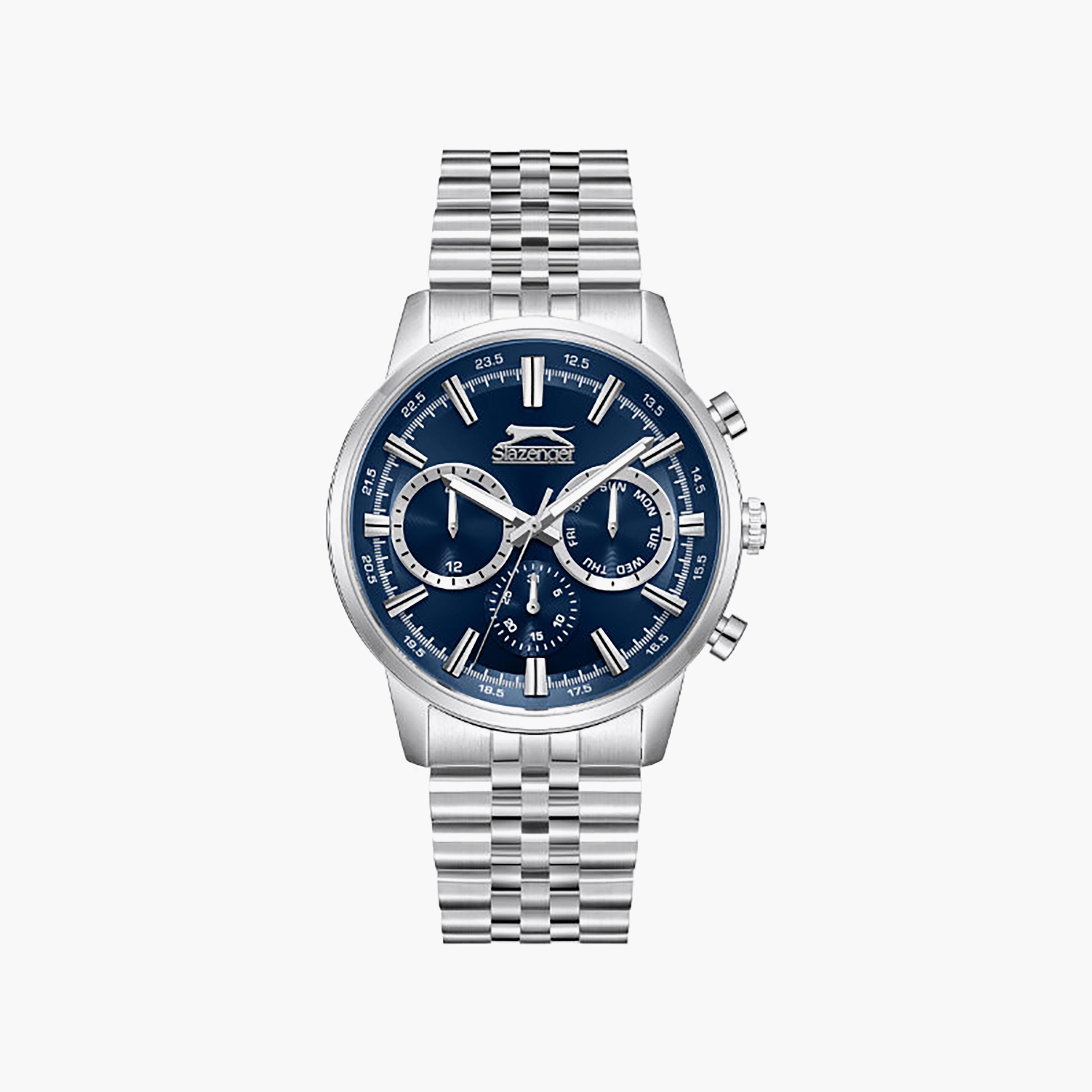 ساعة كرونوغراف معدن باللون الفضي 43 مم للرجال من سلازينجر | SL.9.2453.2.03-men-watchesandjewellery-watches-image-1