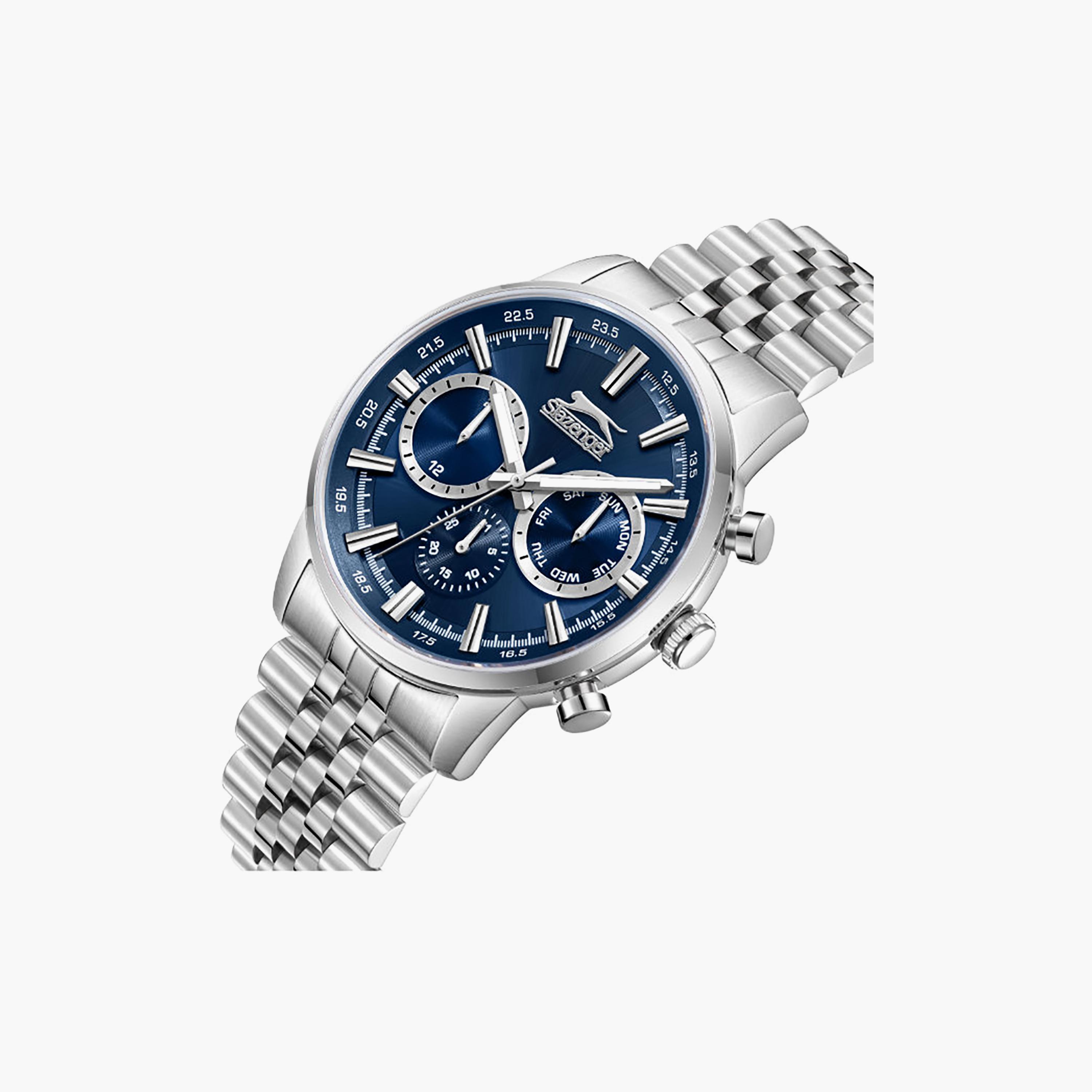 ساعة كرونوغراف معدن باللون الفضي 43 مم للرجال من سلازينجر | SL.9.2453.2.03-men-watchesandjewellery-watches-image-2