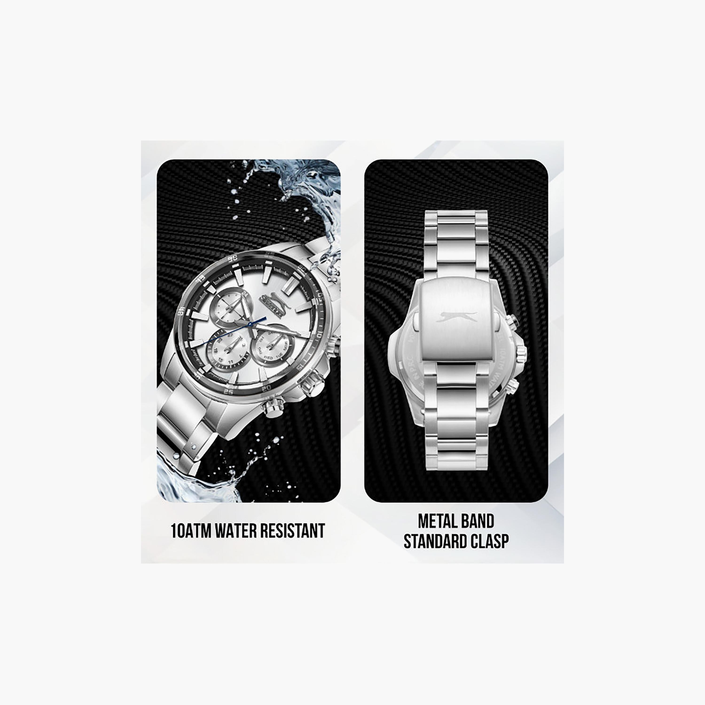 Slazenger Men's 43MM Silver Chronograph Metal Watch | SL.9.2456.2.01-men-watchesandjewellery-watches-image-5