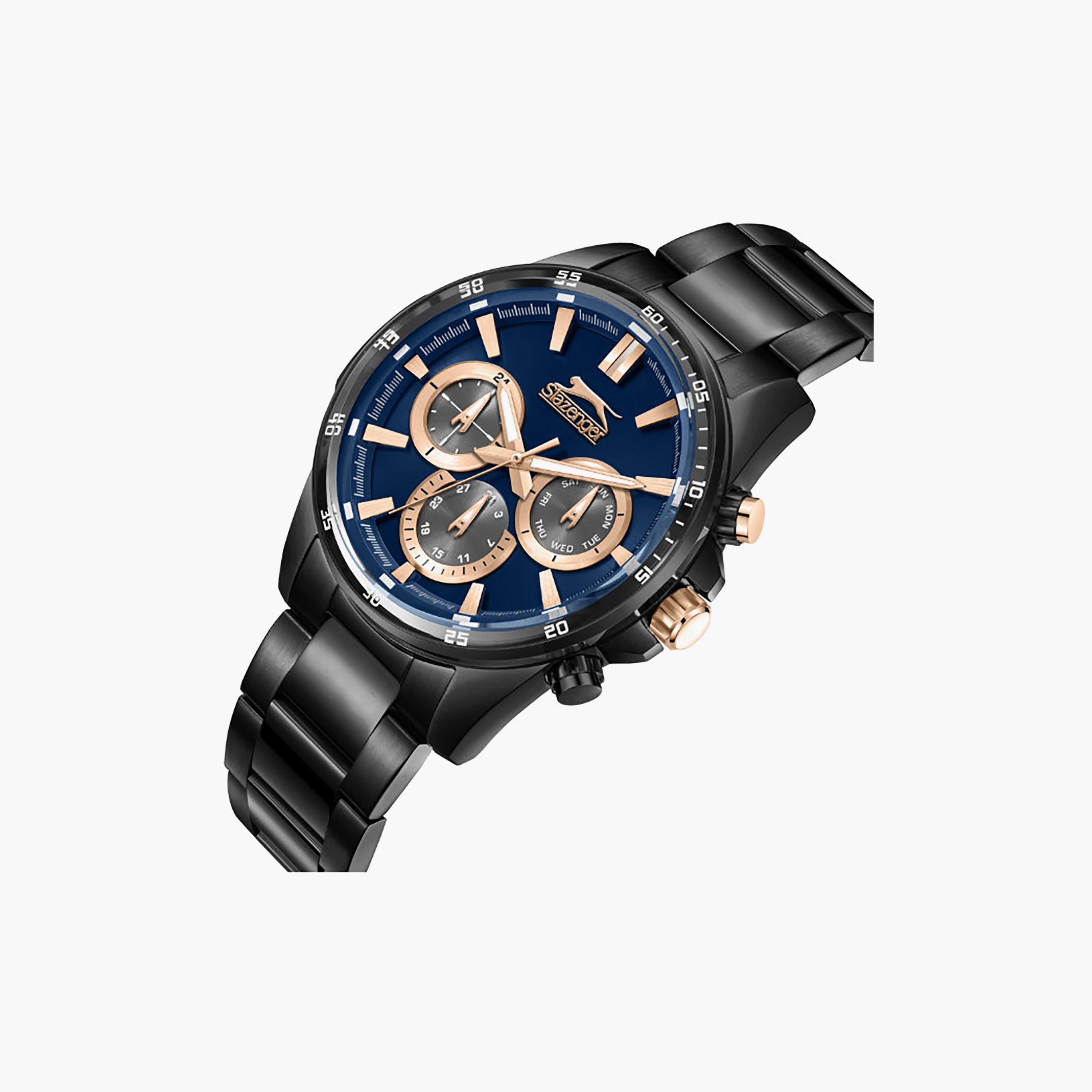 Slazenger Men's 43MM Black Chronograph Metal Watch | SL.9.2456.2.06-men-watchesandjewellery-watches-image-2