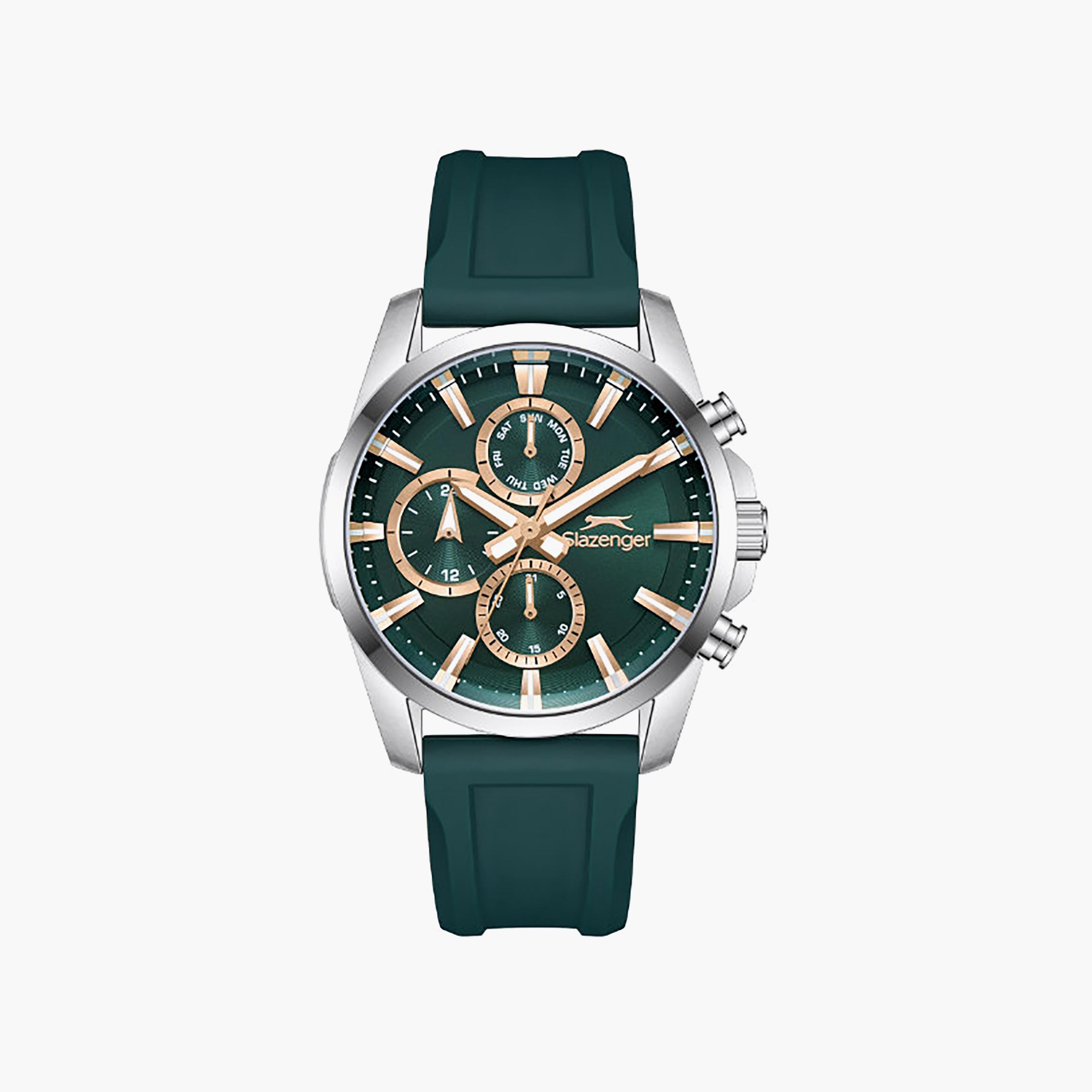 Slazenger Men's 42MM Green Chronograph Silicone Watch | SL.9.2523.2.03-men-watchesandjewellery-watches-image-1
