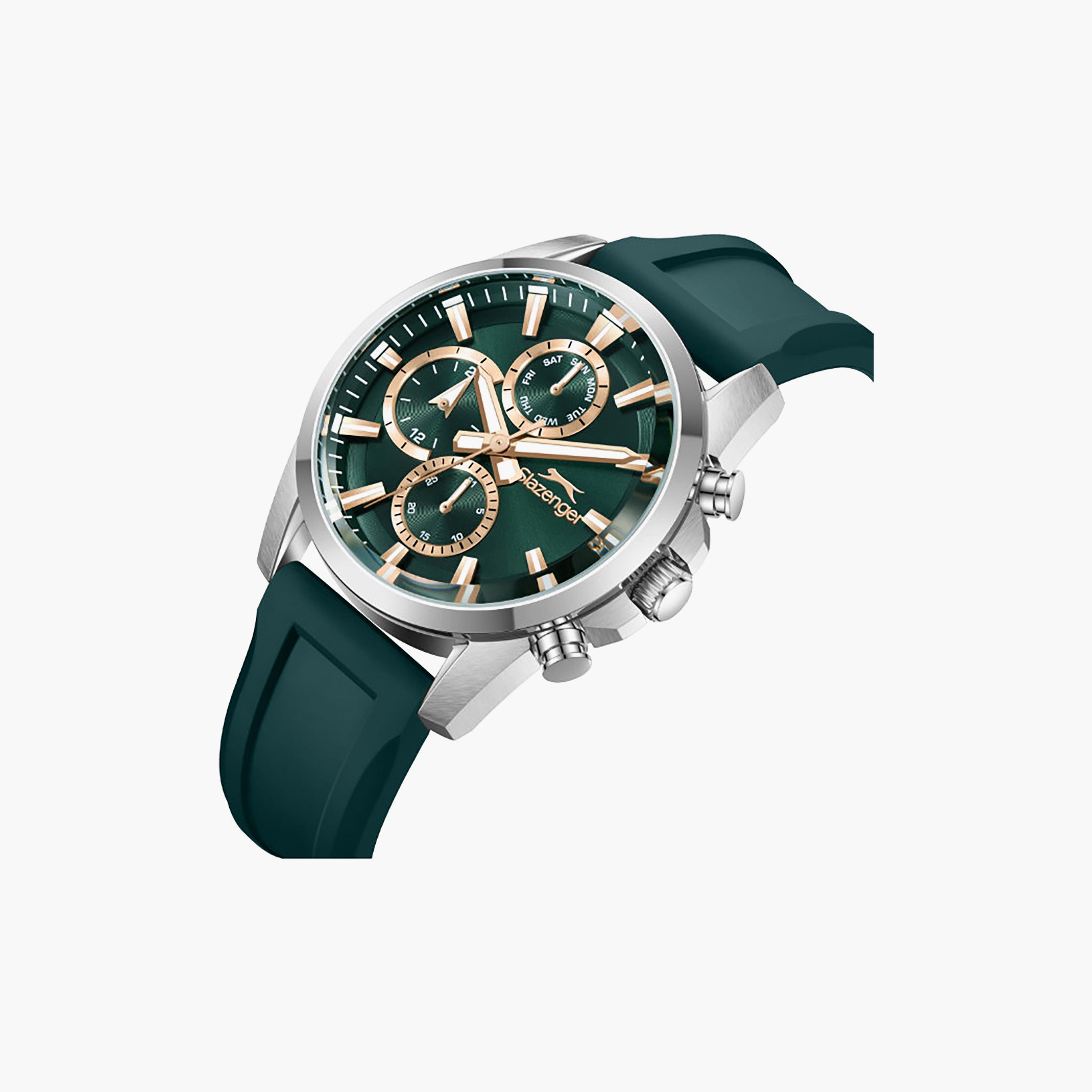 Slazenger Men's 42MM Green Chronograph Silicone Watch | SL.9.2523.2.03-men-watchesandjewellery-watches-image-2