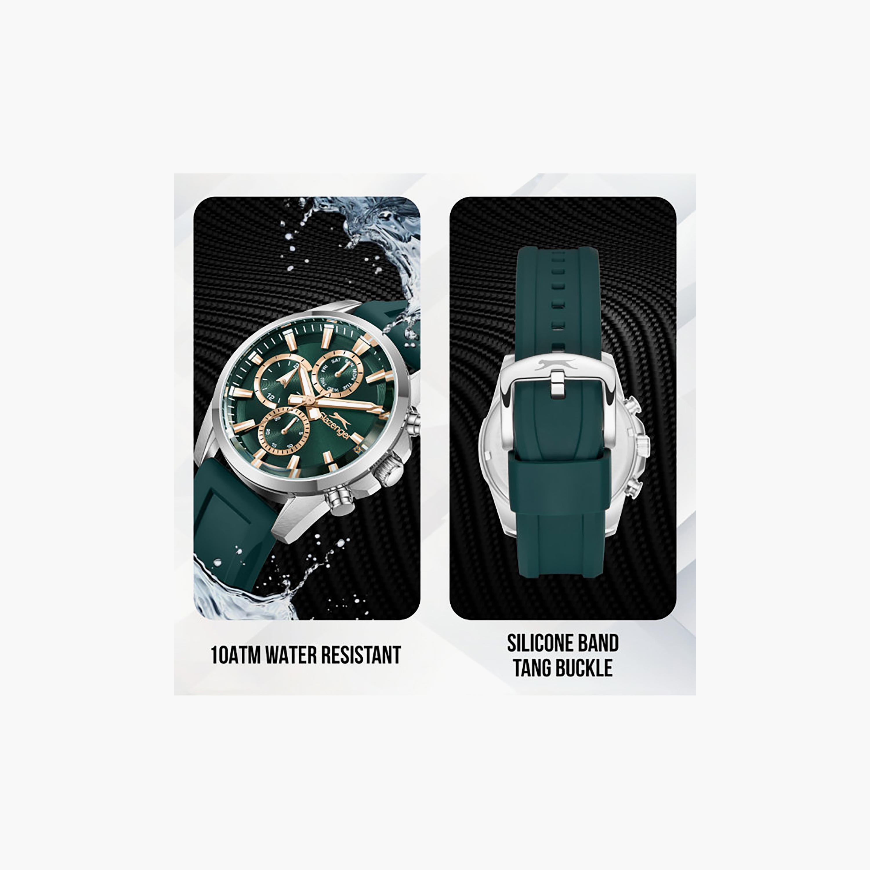 Slazenger Men's 42MM Green Chronograph Silicone Watch | SL.9.2523.2.03-men-watchesandjewellery-watches-image-5