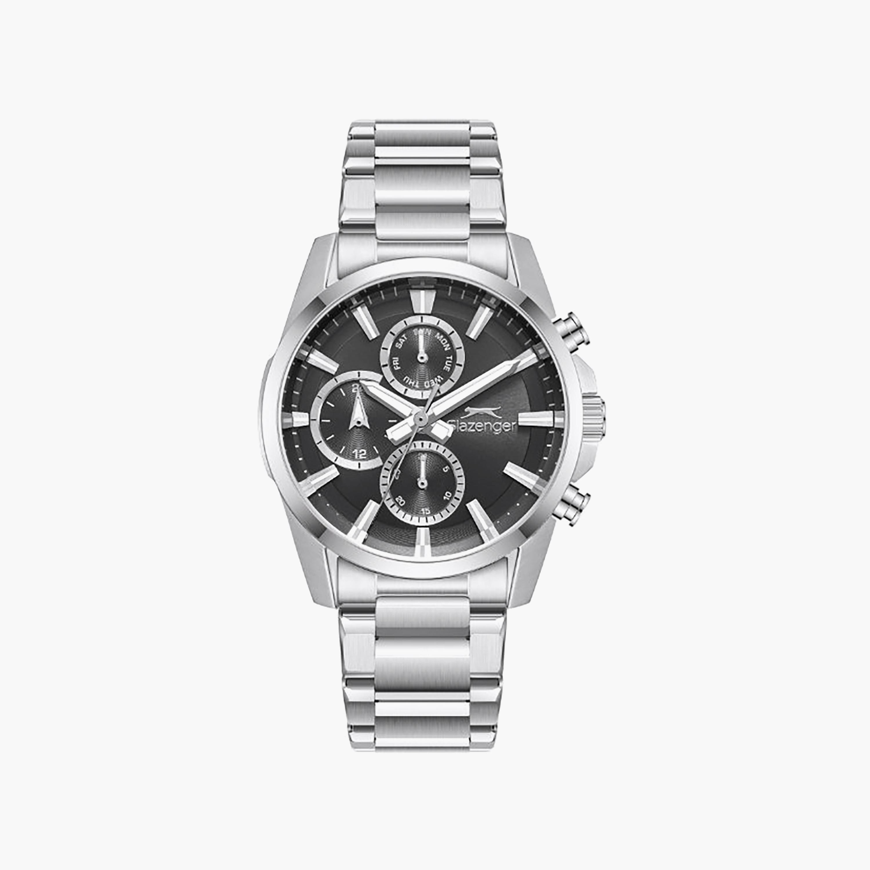 ساعة كرونوغراف معدن باللون الفضي 42 مم للرجال من سلازينجر | SL.9.2552.2.06-men-watchesandjewellery-watches-image-1