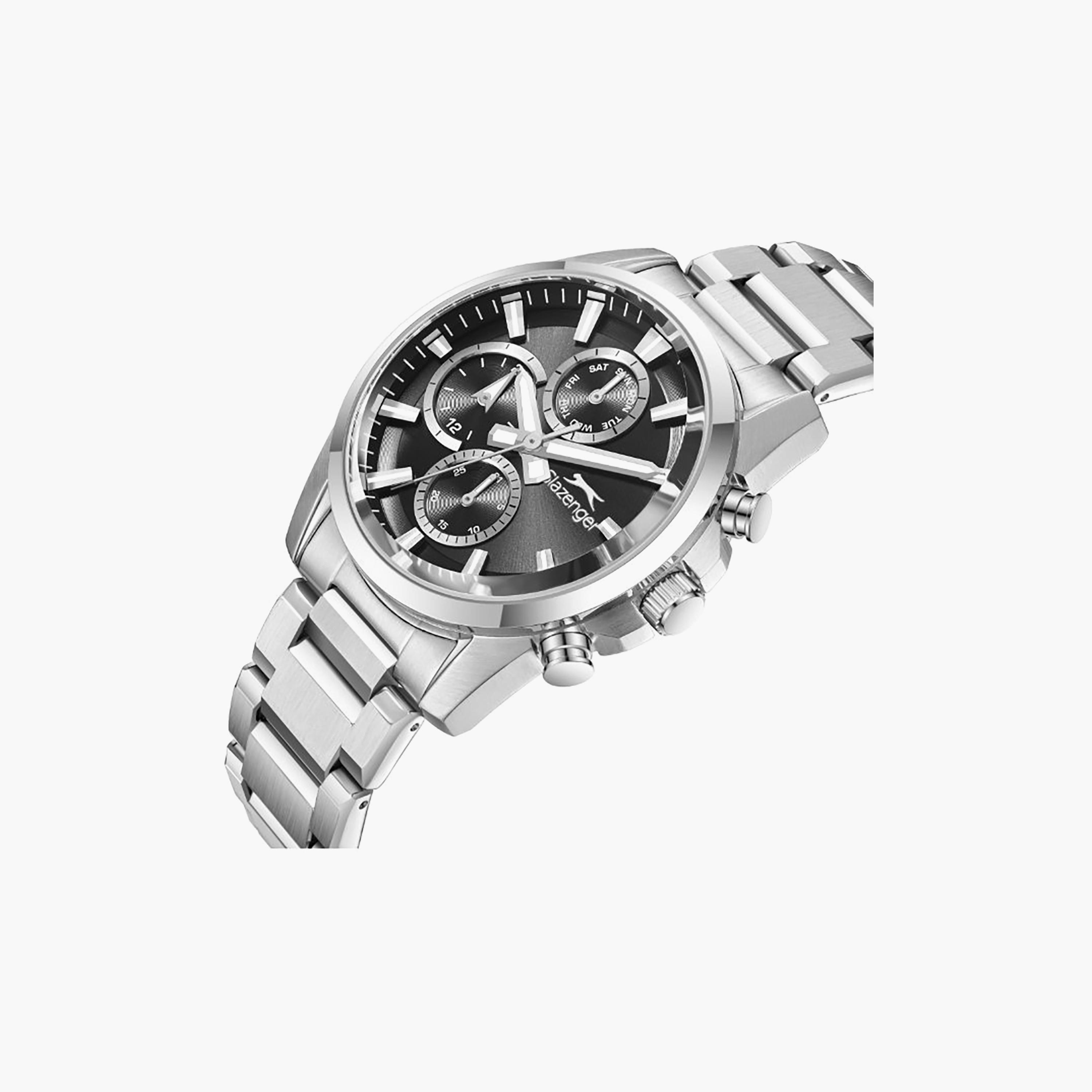 ساعة كرونوغراف معدن باللون الفضي 42 مم للرجال من سلازينجر | SL.9.2552.2.06-men-watchesandjewellery-watches-image-2