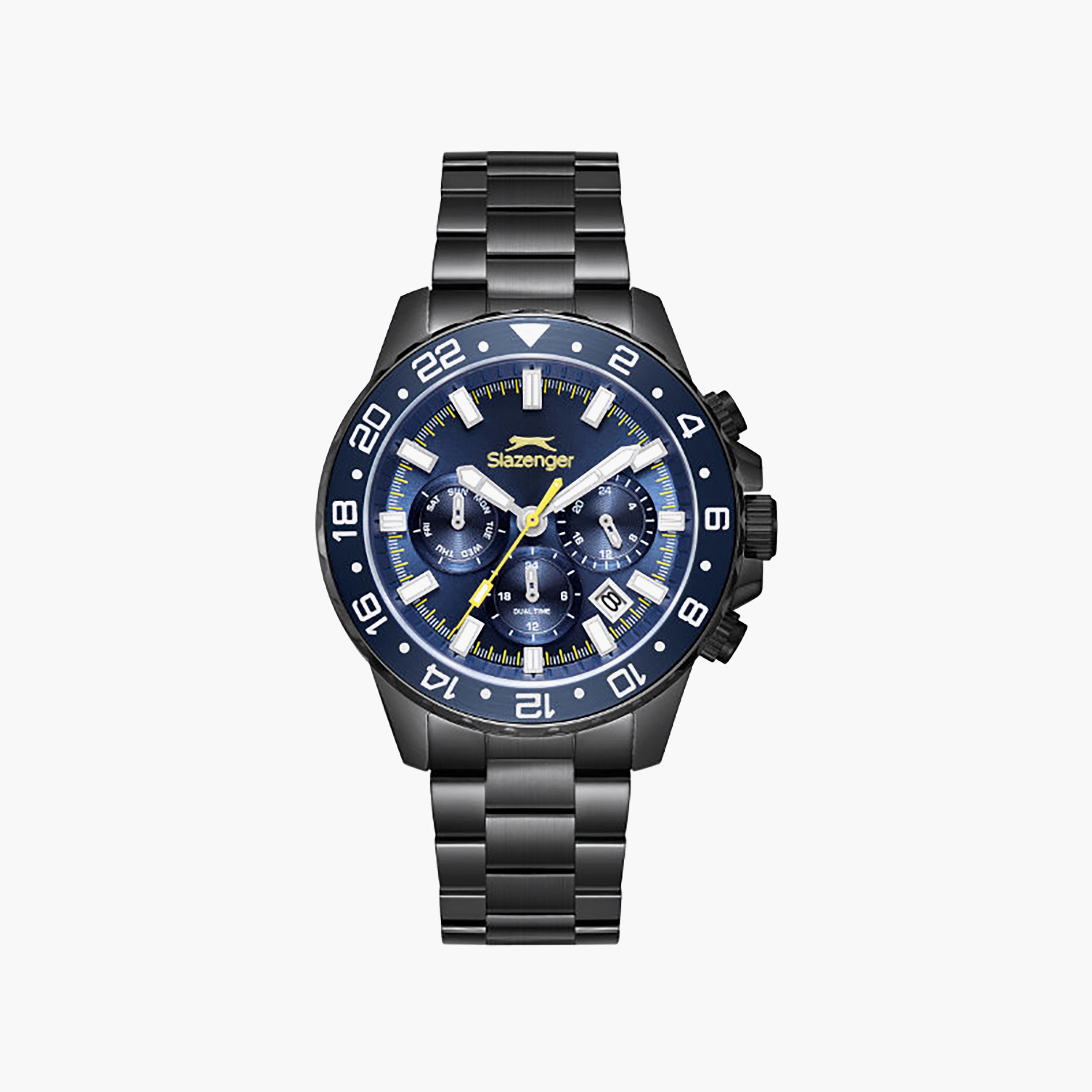 ساعة كرونوغراف معدن باللون الأسود 42 مم للرجال من سلازينجر | SL.9.2552.2.660-men-watchesandjewellery-watches-image-1