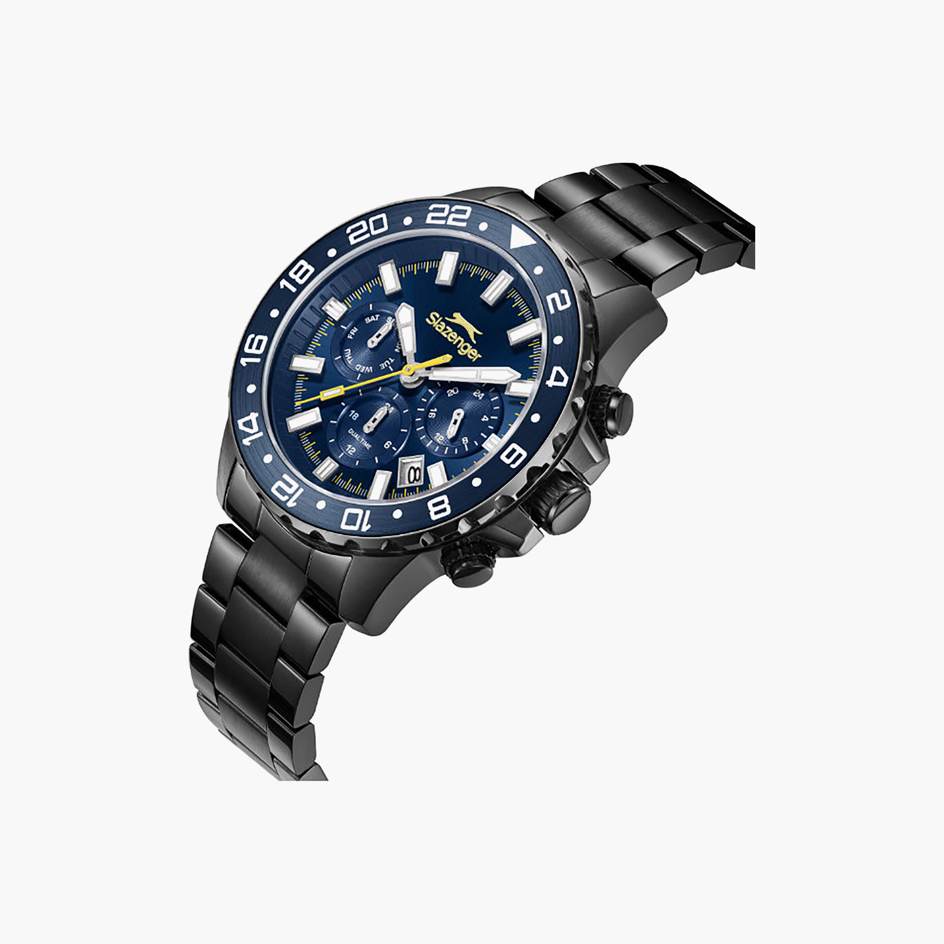 ساعة كرونوغراف معدن باللون الأسود 42 مم للرجال من سلازينجر | SL.9.2552.2.660-men-watchesandjewellery-watches-image-2