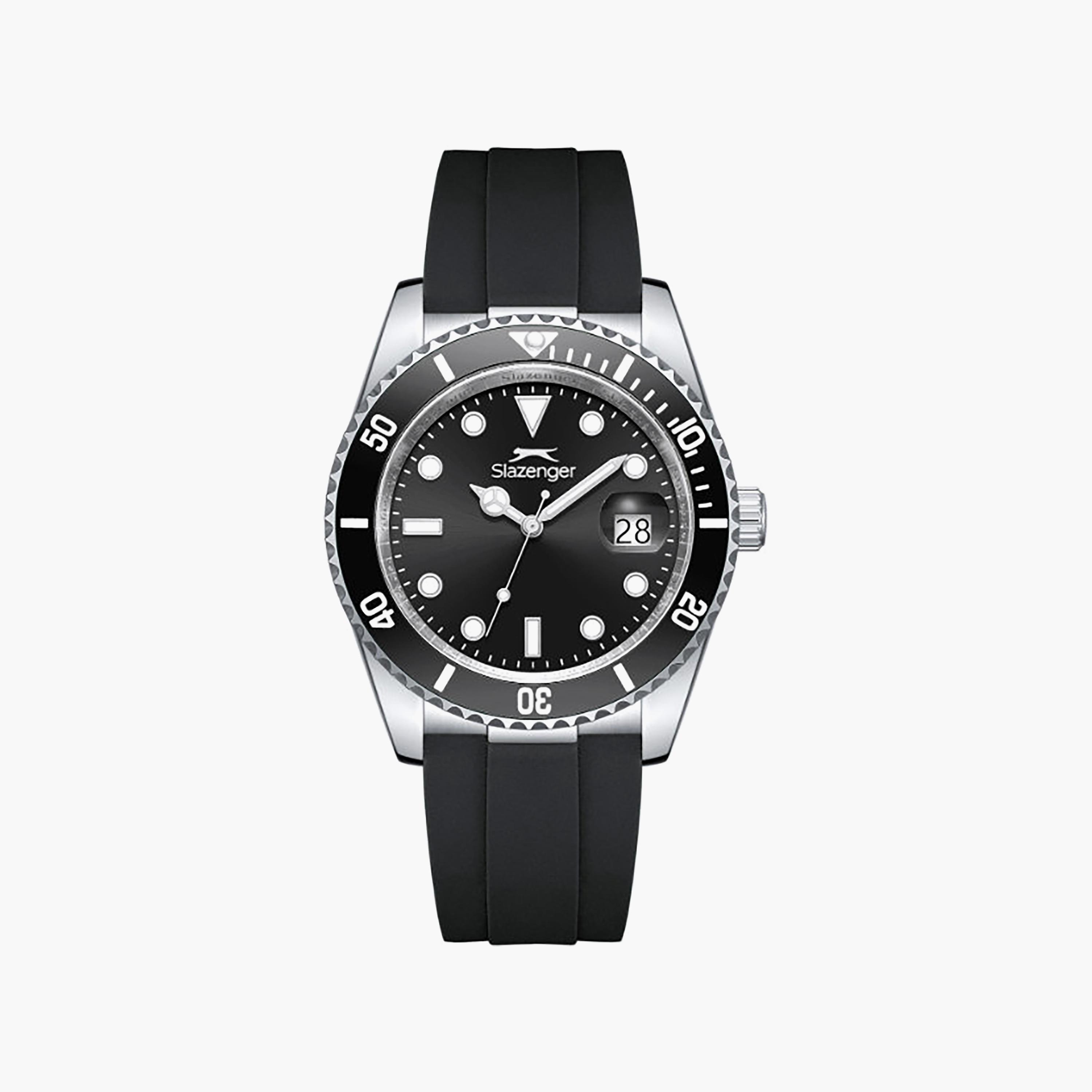 Slazenger Men's 42MM Black Analog Silicone Watch | SL.9.2571.2.351-men-watchesandjewellery-watches-image-1
