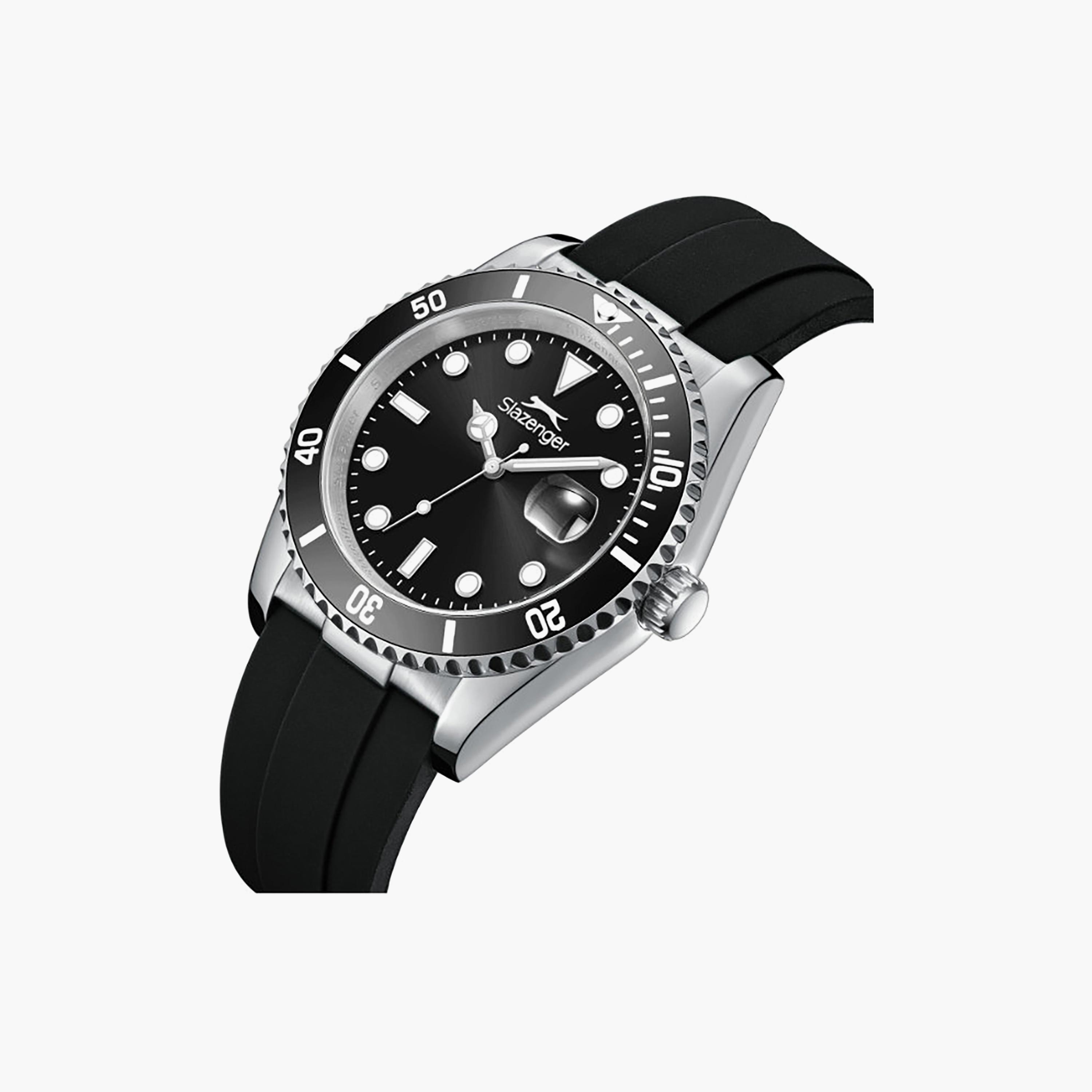 Slazenger Men's 42MM Black Analog Silicone Watch | SL.9.2571.2.351-men-watchesandjewellery-watches-image-2
