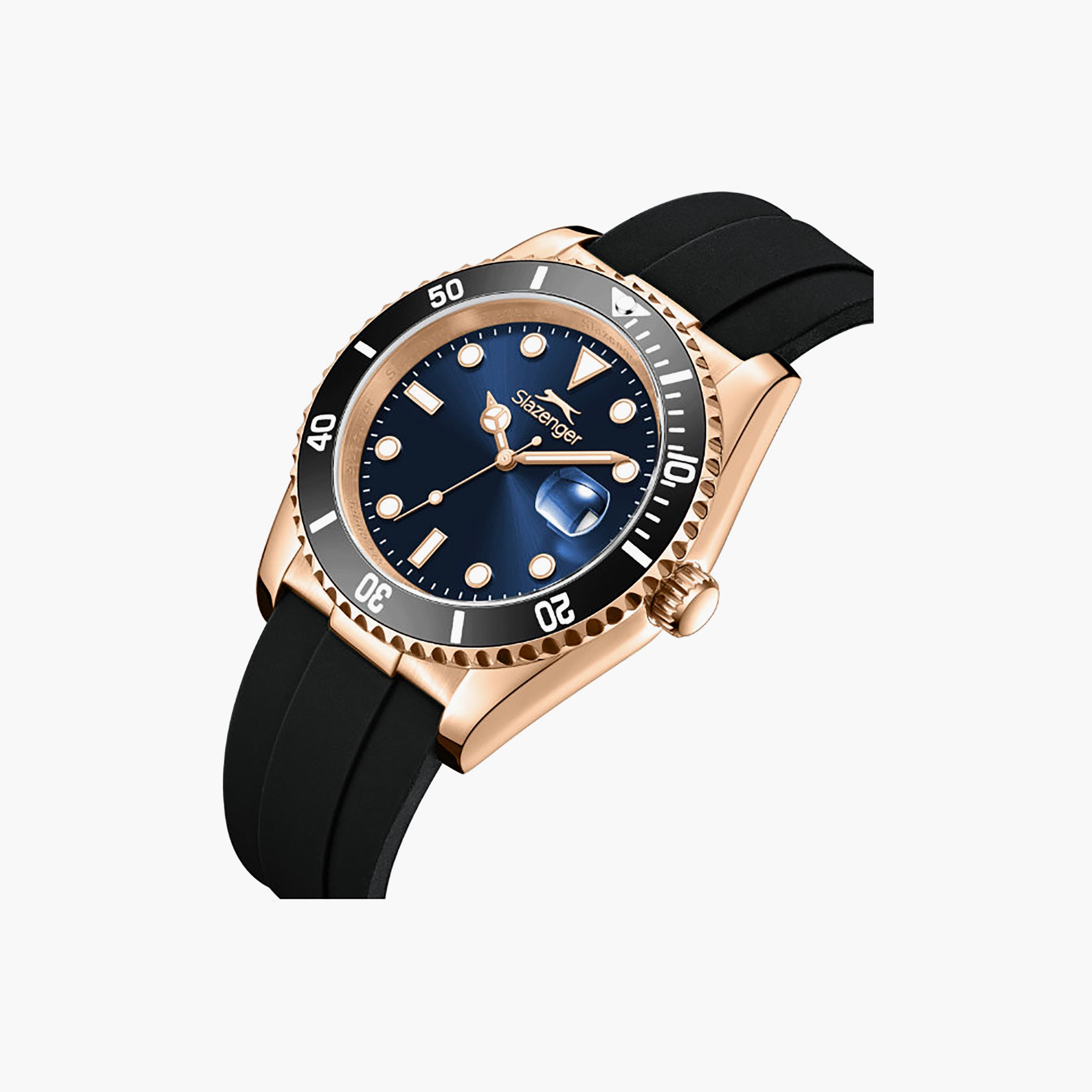 ساعة أنالوج سيليكون باللون الأسود 42 مم للرجال من سلازينجر | SL.9.2571.2.491-men-watchesandjewellery-watches-image-2