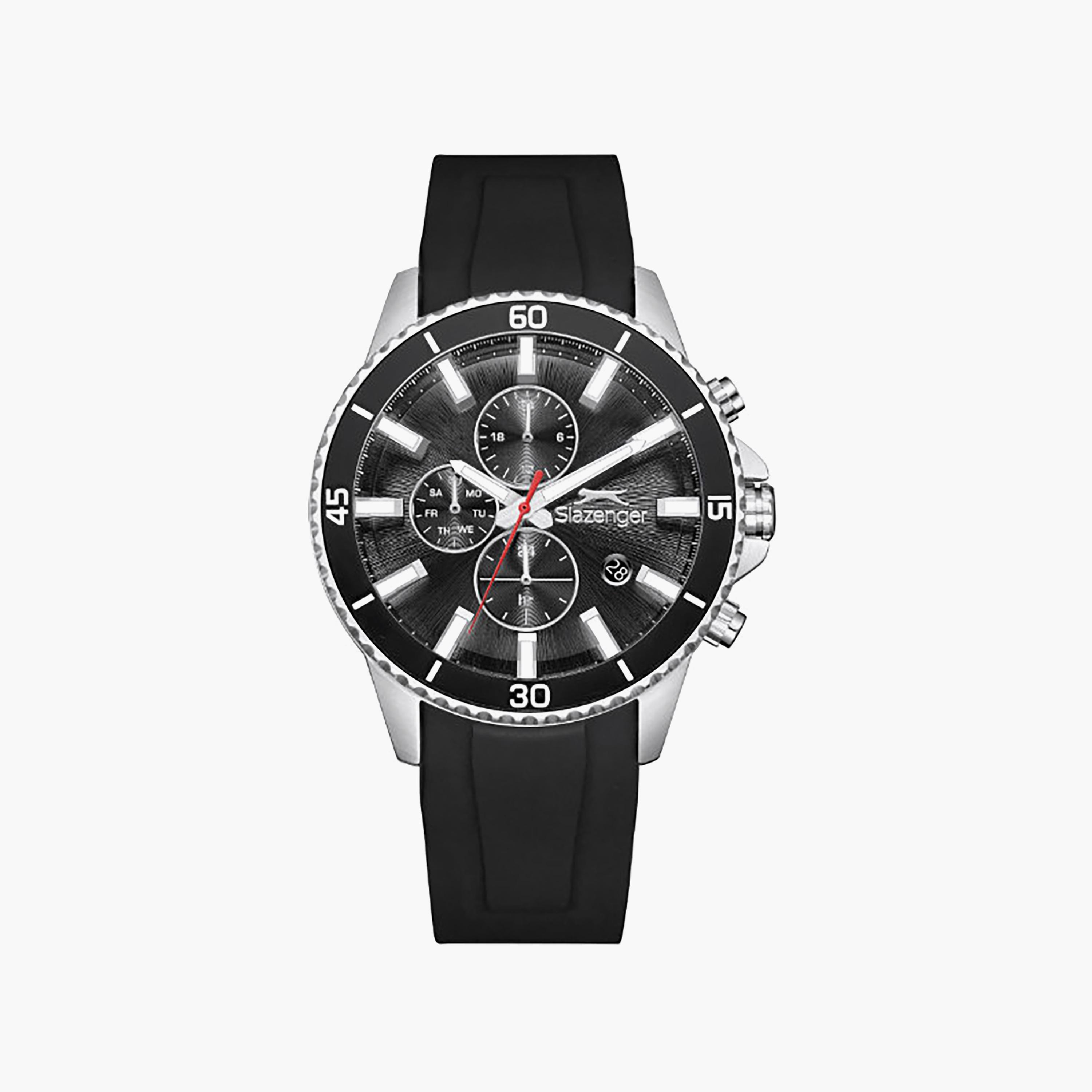 ساعة كرونوغراف سيليكون باللون الأسود 44 مم للرجال من سلازينجر | SL.9.2572.2.351-men-watchesandjewellery-watches-image-1