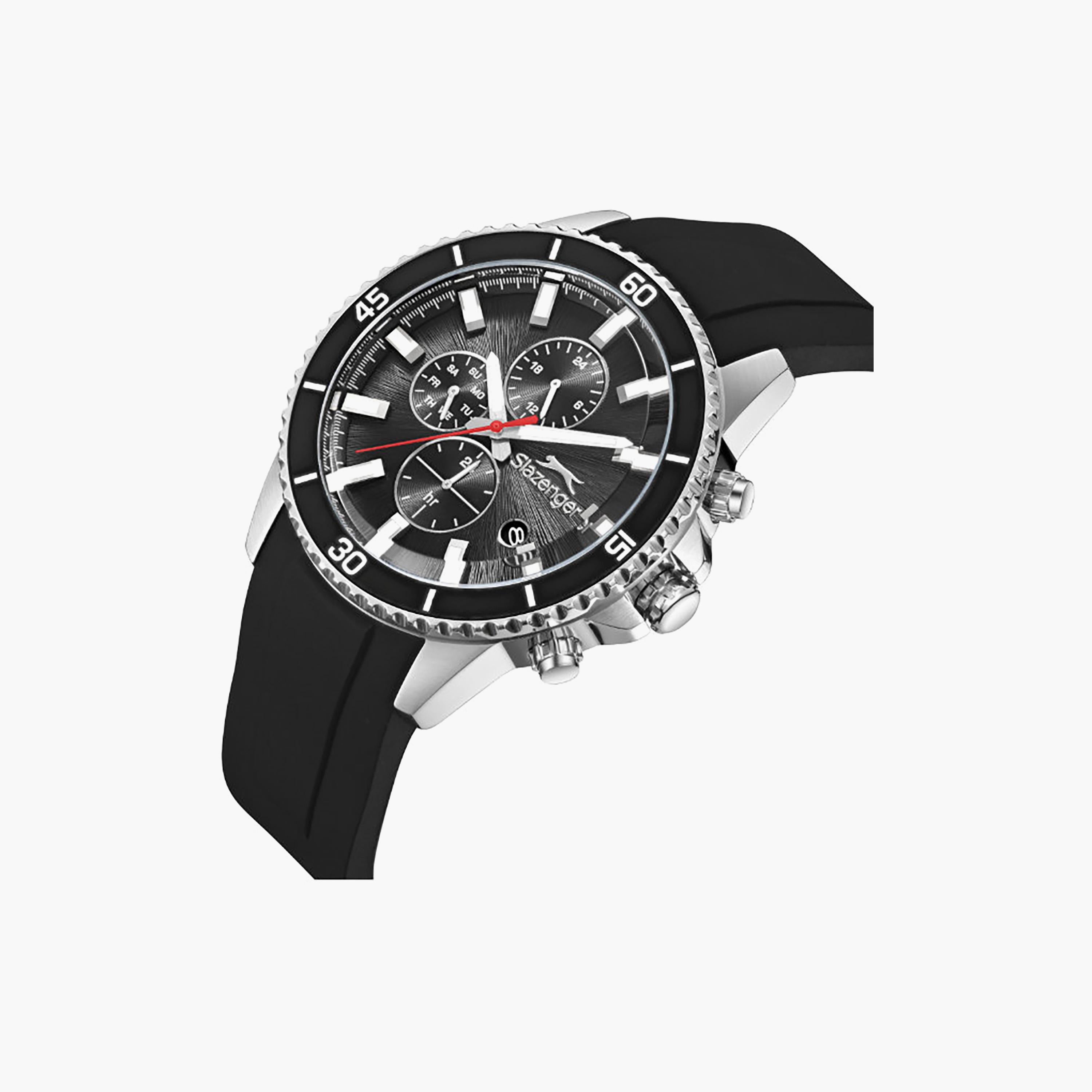 ساعة كرونوغراف سيليكون باللون الأسود 44 مم للرجال من سلازينجر | SL.9.2572.2.351-men-watchesandjewellery-watches-image-2