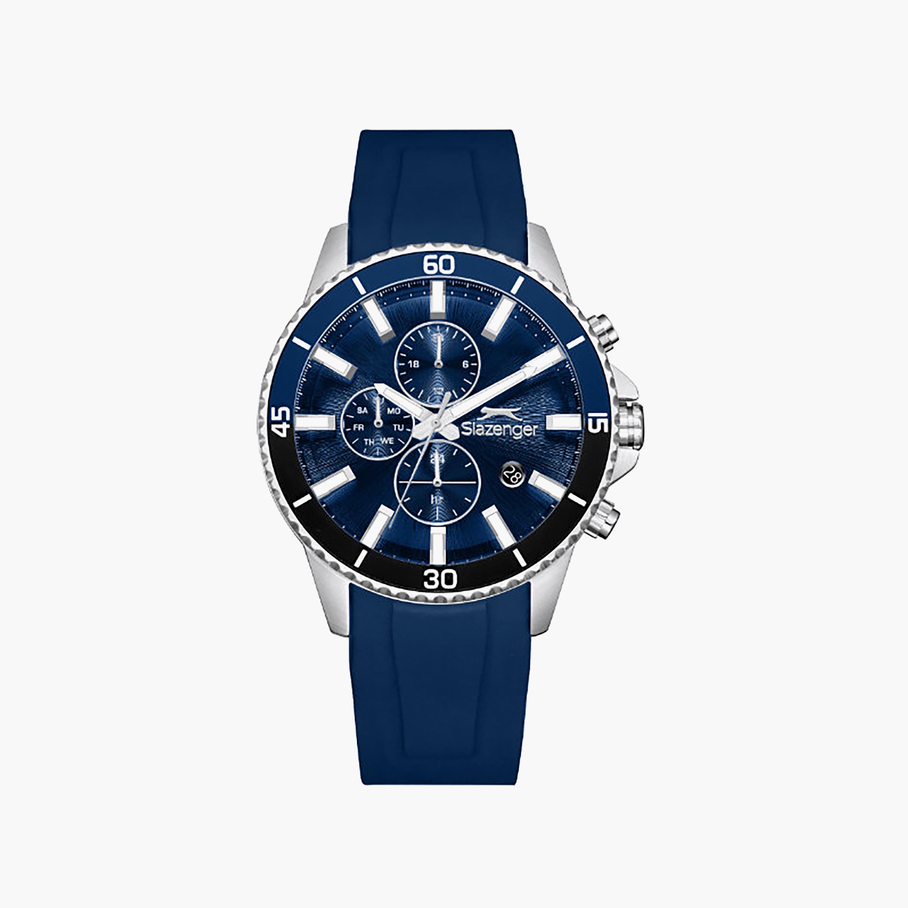 Slazenger Men's 44MM Blue Chronograph Silicone Watch | SL.9.2572.2.399-men-watchesandjewellery-watches-image-1