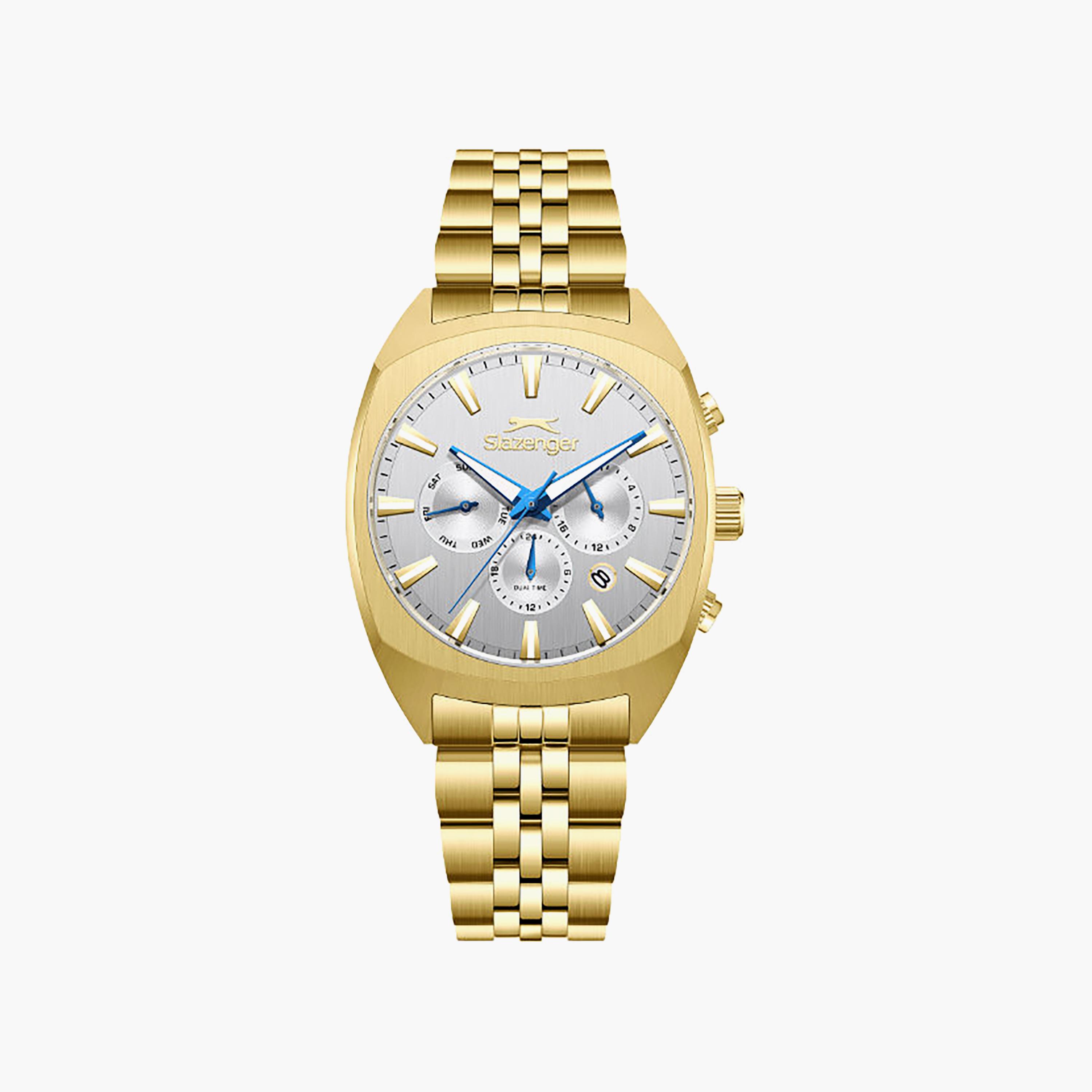 ساعة كرونوغراف معدن باللون الذهبي 41 مم للرجال من سلازينجر | SL.9.2574.2.130-men-watchesandjewellery-watches-image-1