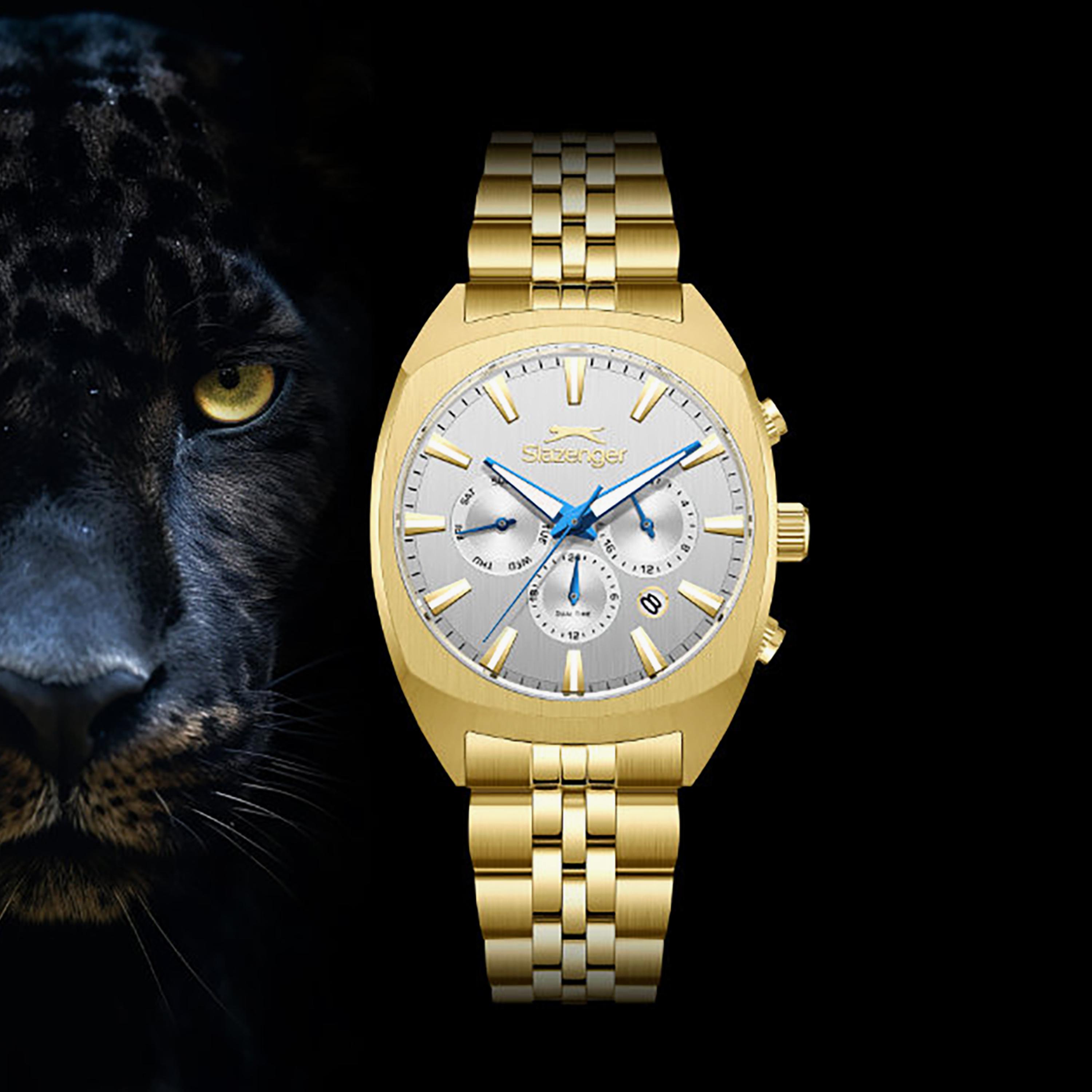ساعة كرونوغراف معدن باللون الذهبي 41 مم للرجال من سلازينجر | SL.9.2574.2.130-men-watchesandjewellery-watches-image-8