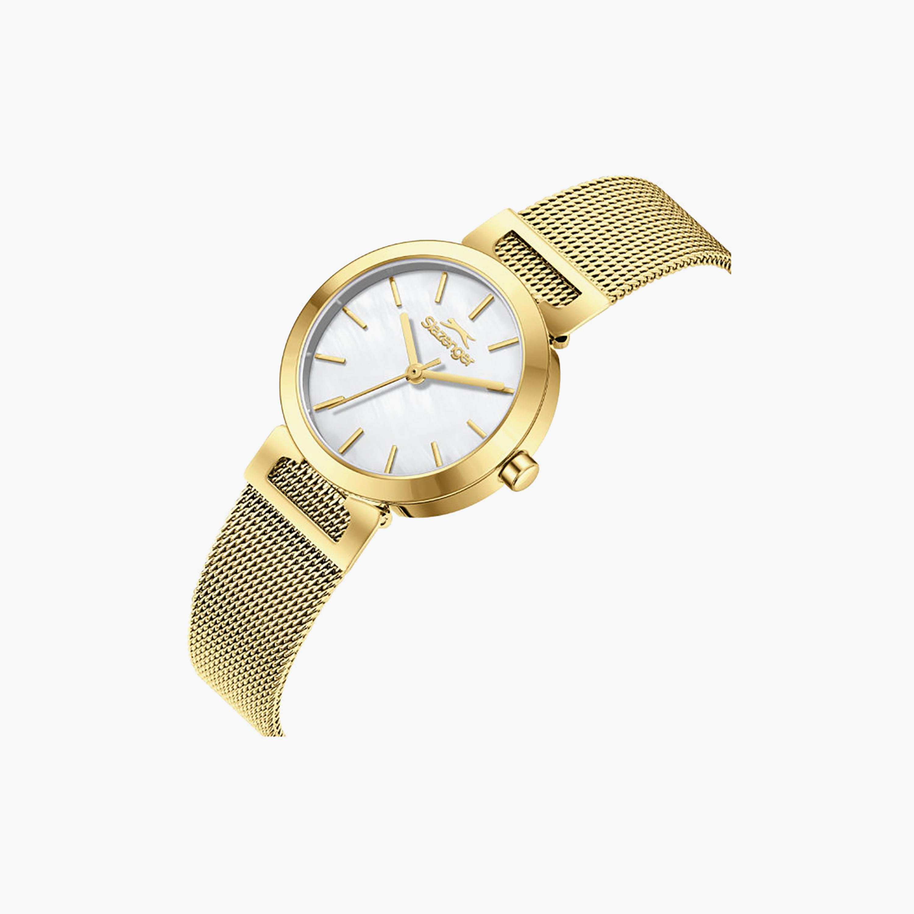 Slazenger Women's 26MM Gold Analog Mesh Watch | SL.9.2592.3.120-women-watchesandjewellery-watches-image-2