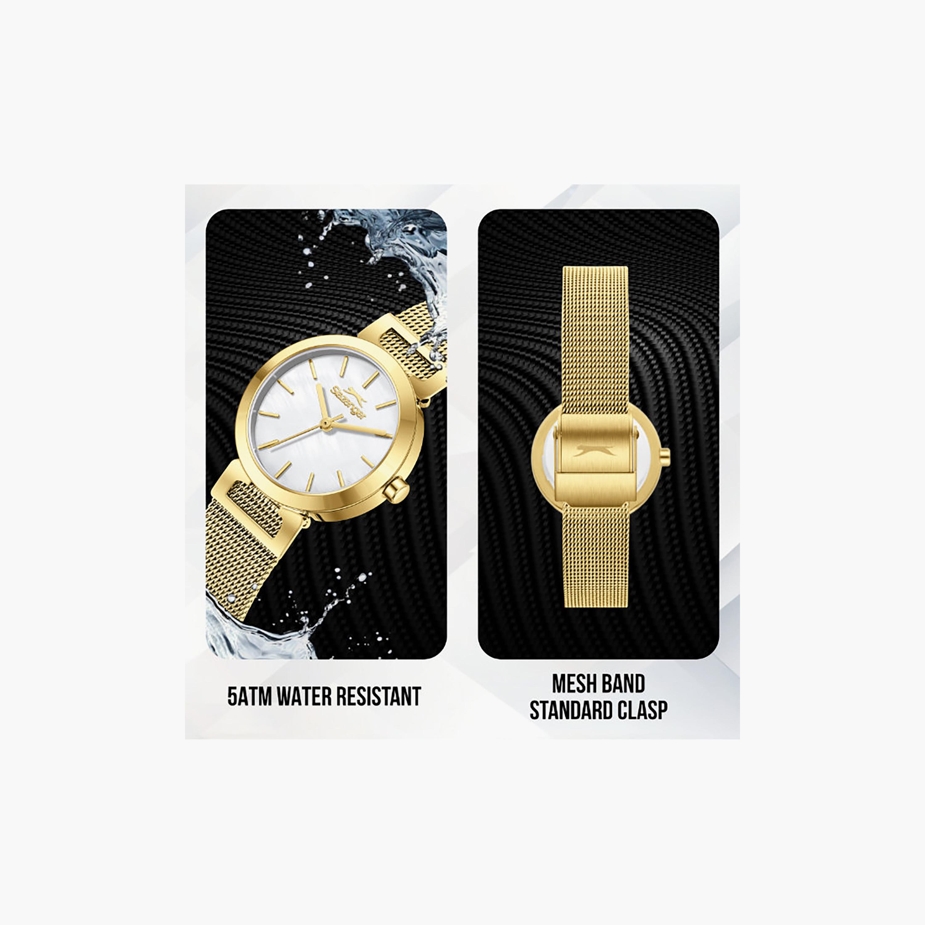 Slazenger Women's 26MM Gold Analog Mesh Watch | SL.9.2592.3.120-women-watchesandjewellery-watches-image-5