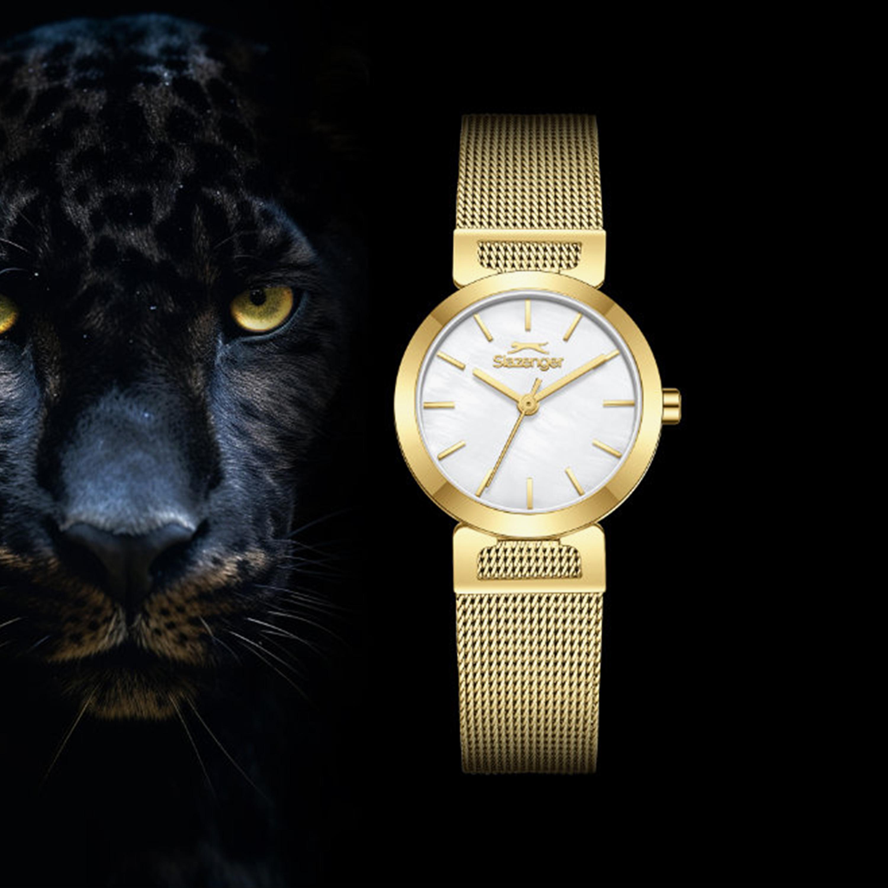ساعة أنالوج ميش باللون الذهبي 26 مم للنساء من سلازينجر | SL.9.2592.3.120-women-watchesandjewellery-watches-image-8