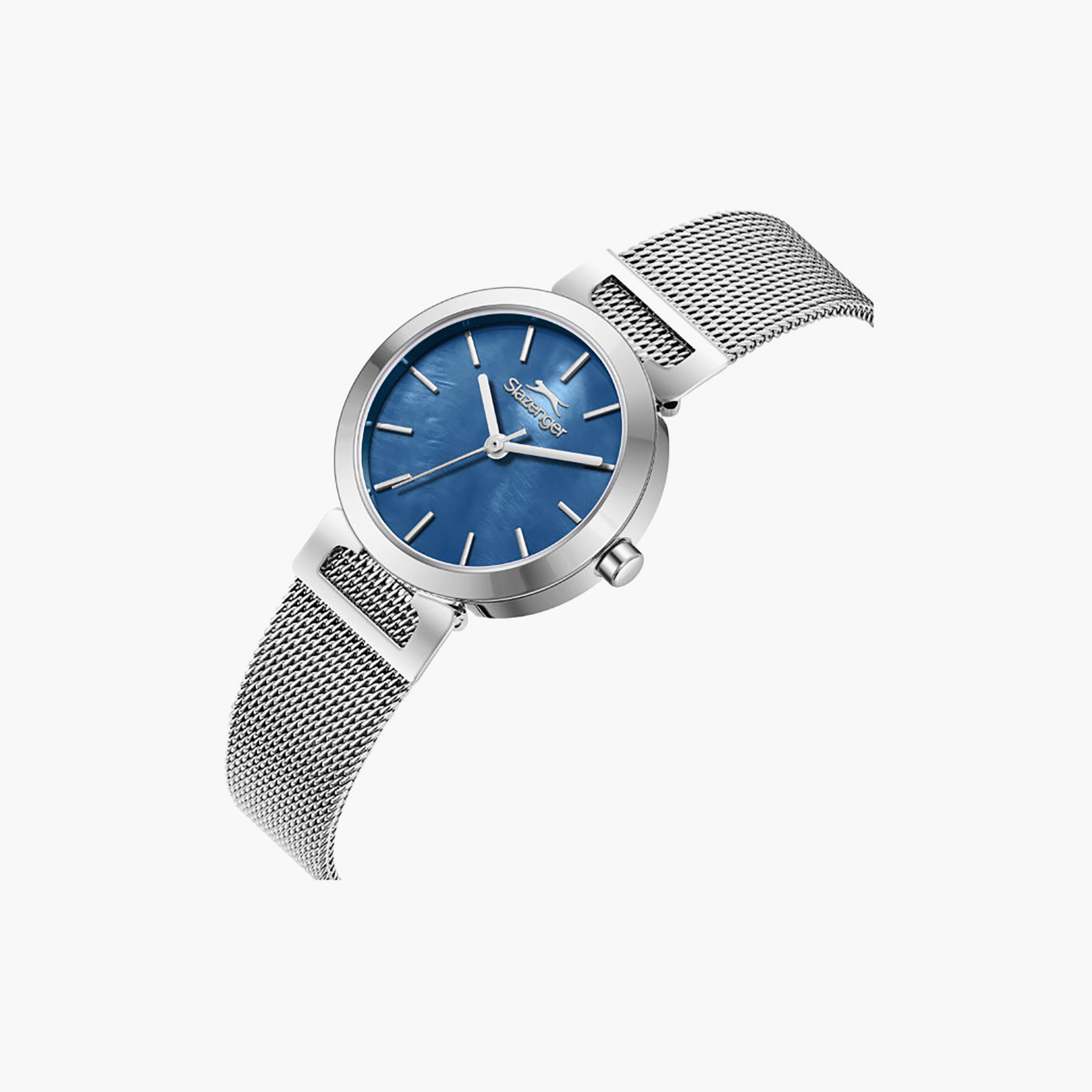 ساعة أنالوج ميش باللون الفضي 26 مم للنساء من سلازينجر | SL.9.2592.3.390-women-watchesandjewellery-watches-image-2