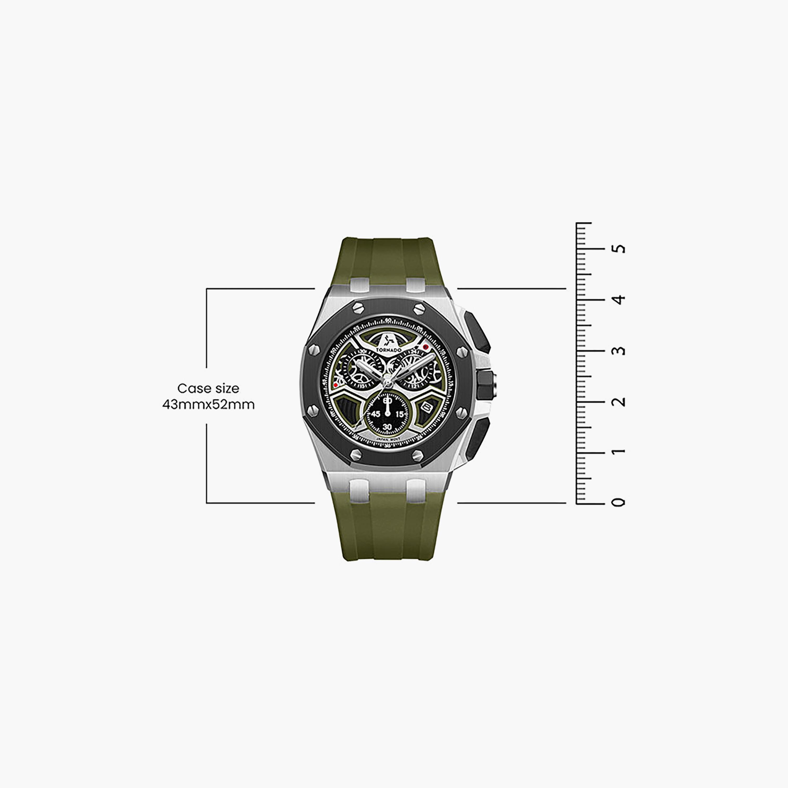 Tornado Men's 43MM Green Chronograph Silicone Watch | T25103-SSHHB-men-watchesandjewellery-watches-image-7