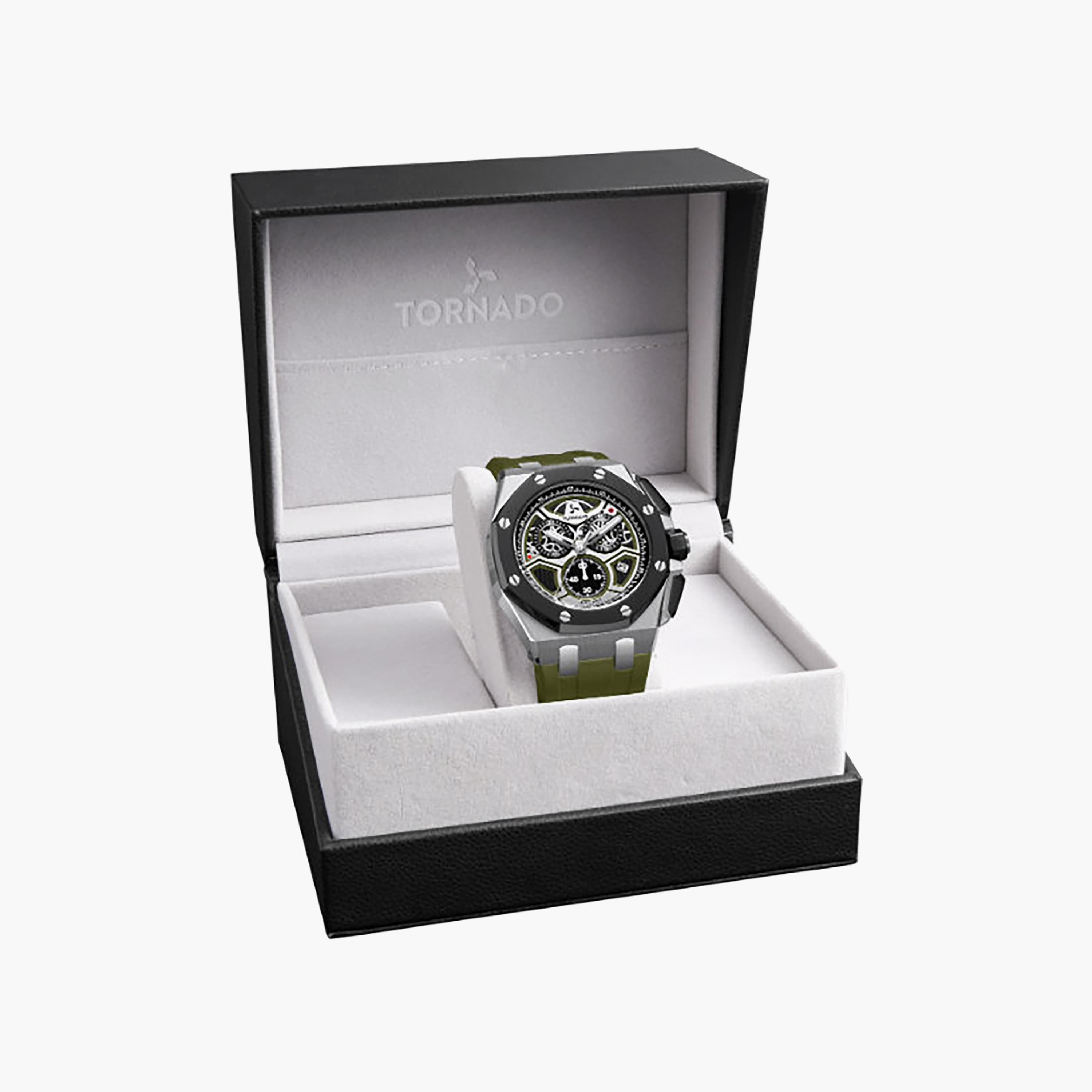 Tornado Men's 43MM Green Chronograph Silicone Watch | T25103-SSHHB-men-watchesandjewellery-watches-image-8