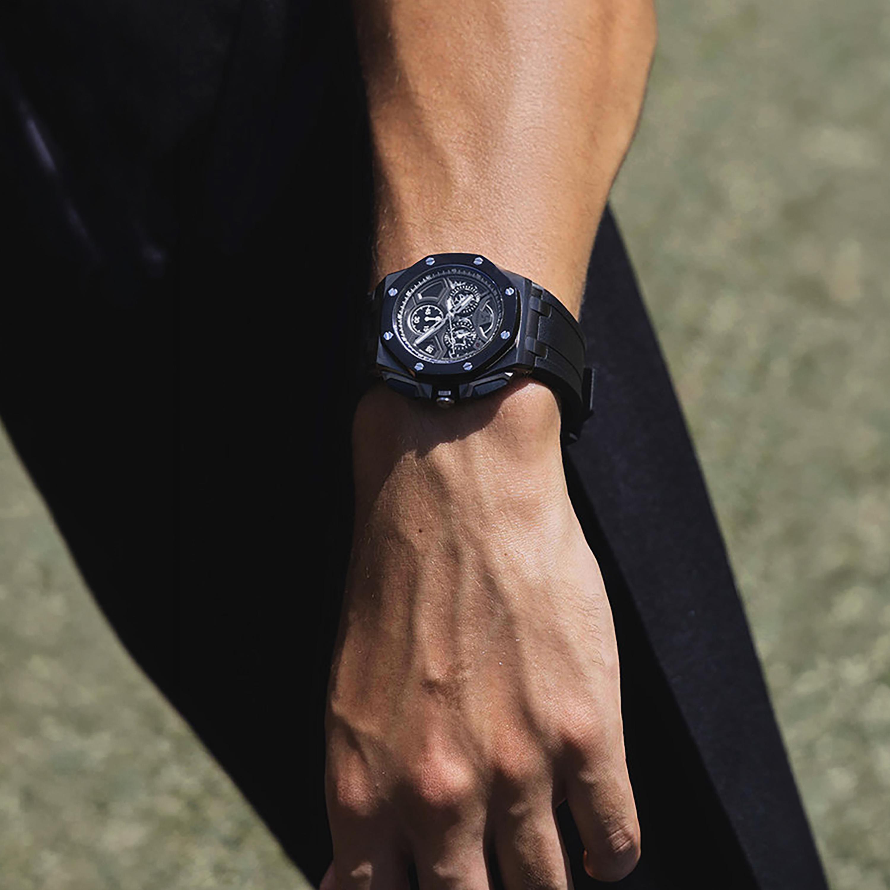 Tornado Men's 43MM Black Chronograph Silicone Watch | T25103-XSBXB-men-watchesandjewellery-watches-image-10