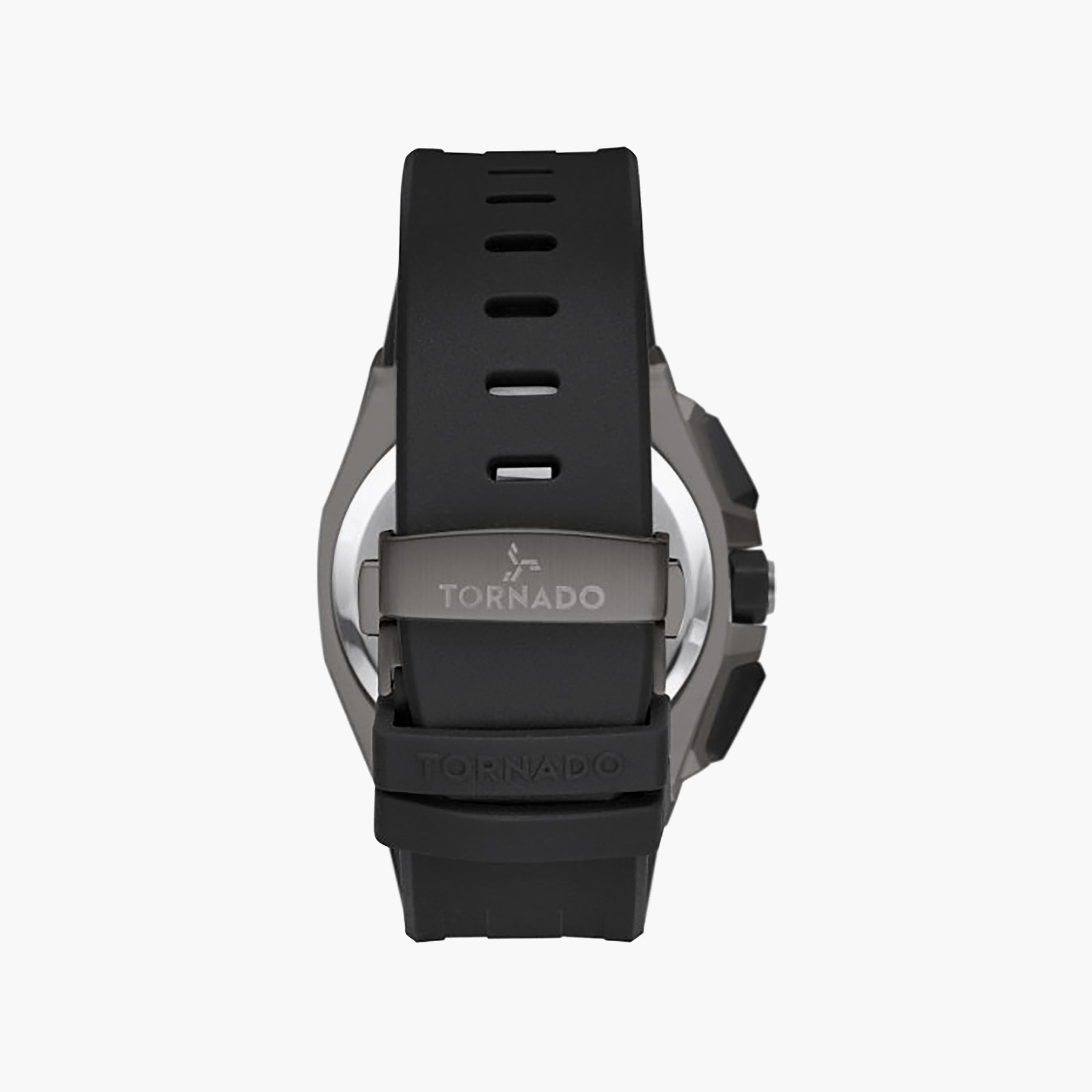 Tornado Men's 43MM Black Chronograph Silicone Watch | T25103-XSBXB-men-watchesandjewellery-watches-image-4