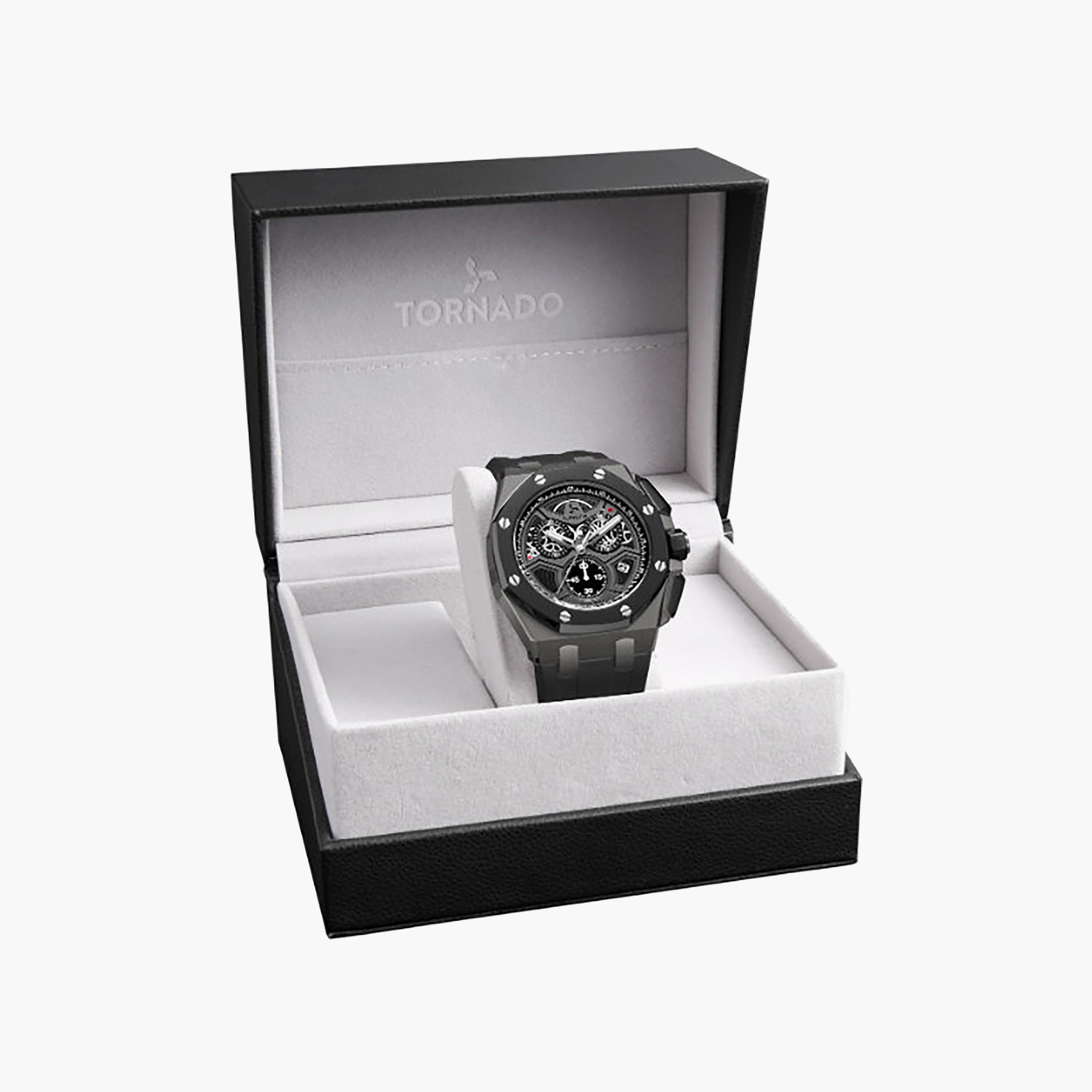 Tornado Men's 43MM Black Chronograph Silicone Watch | T25103-XSBXB-men-watchesandjewellery-watches-image-8