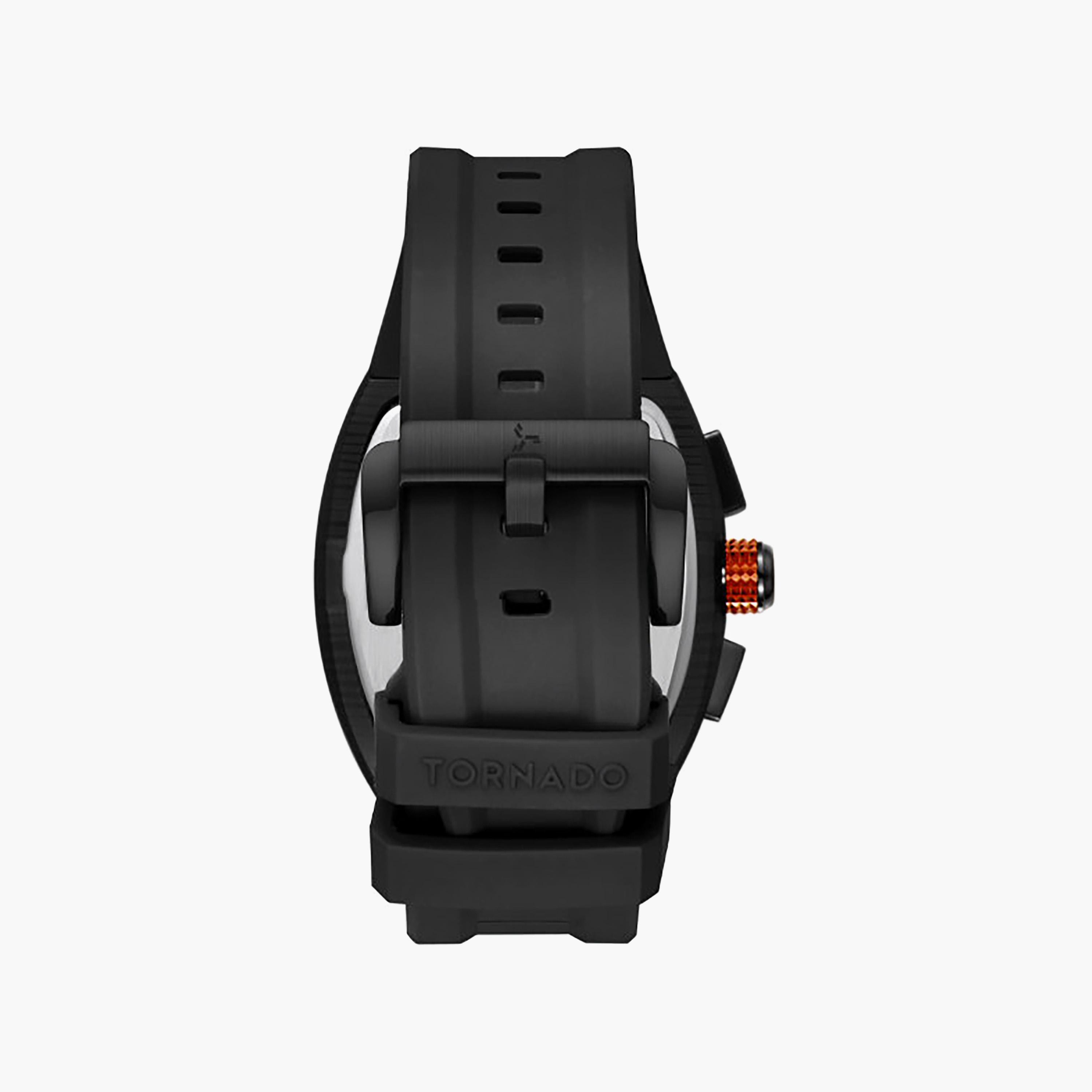 ساعة كرونوغراف سيليكون باللون الأسود 43 مم للرجال من تورنيدو | T23105L-BFBB-men-watchesandjewellery-watches-image-4