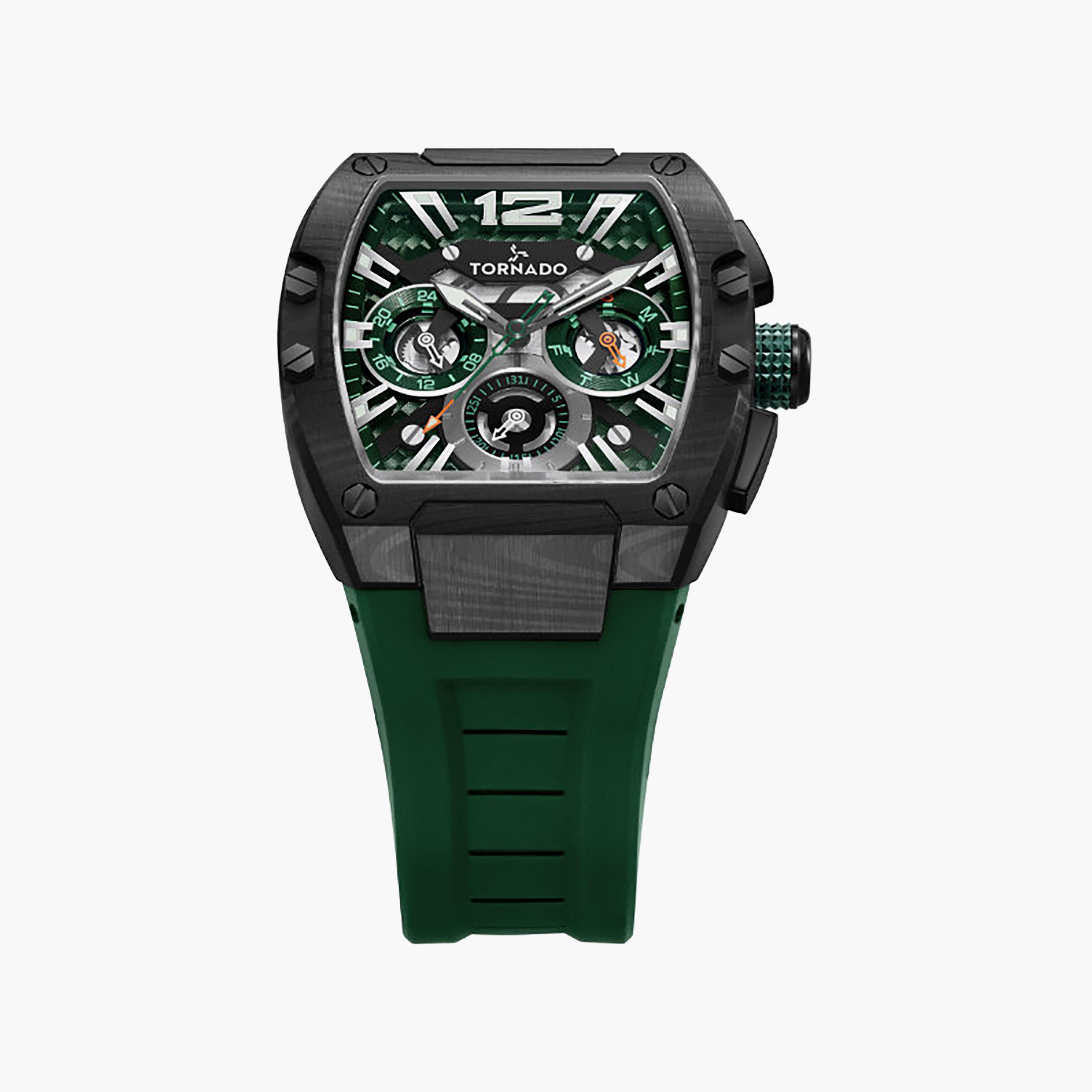 Tornado Men's 43MM Green Chronograph Silicone Watch | T23105L-BFGB-men-watchesandjewellery-watches-image-3