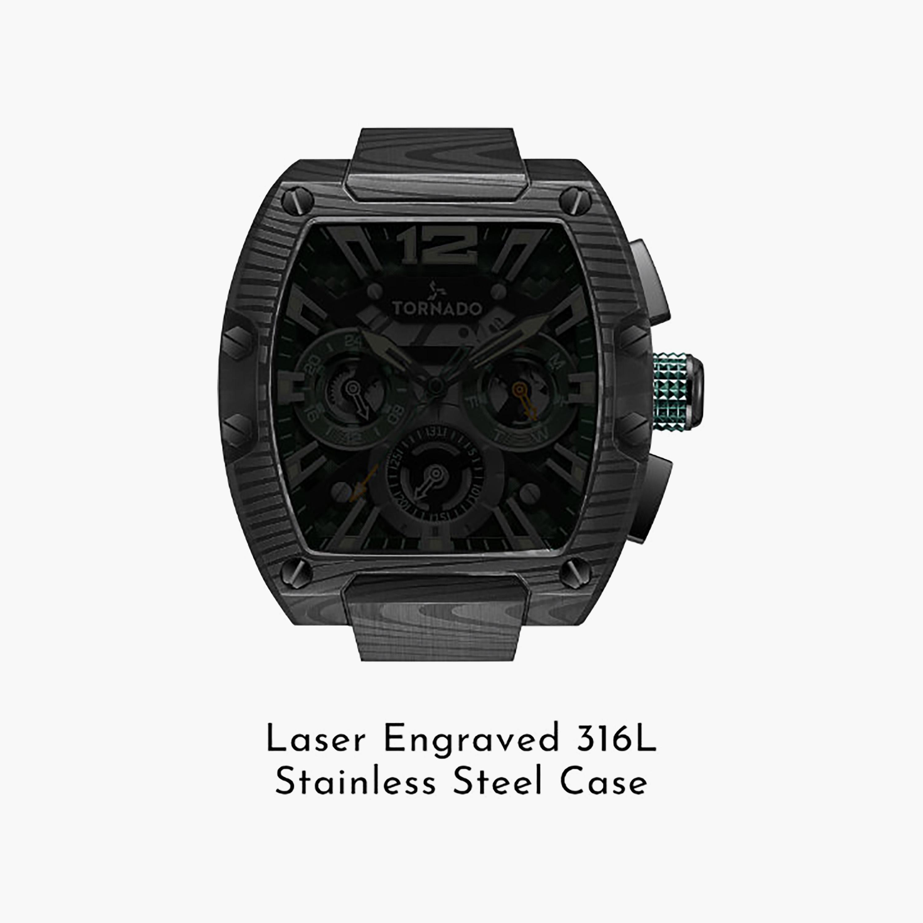 Tornado Men's 43MM Green Chronograph Silicone Watch | T23105L-BFGB-men-watchesandjewellery-watches-image-5