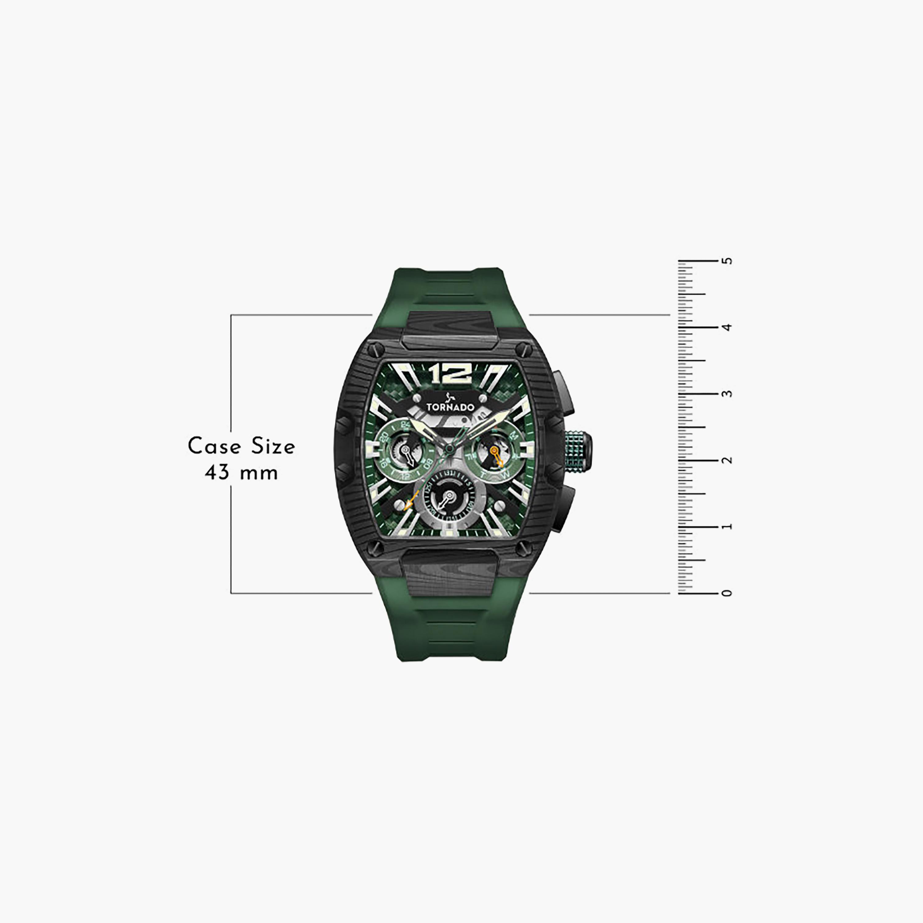 Tornado Men's 43MM Green Chronograph Silicone Watch | T23105L-BFGB-men-watchesandjewellery-watches-image-6