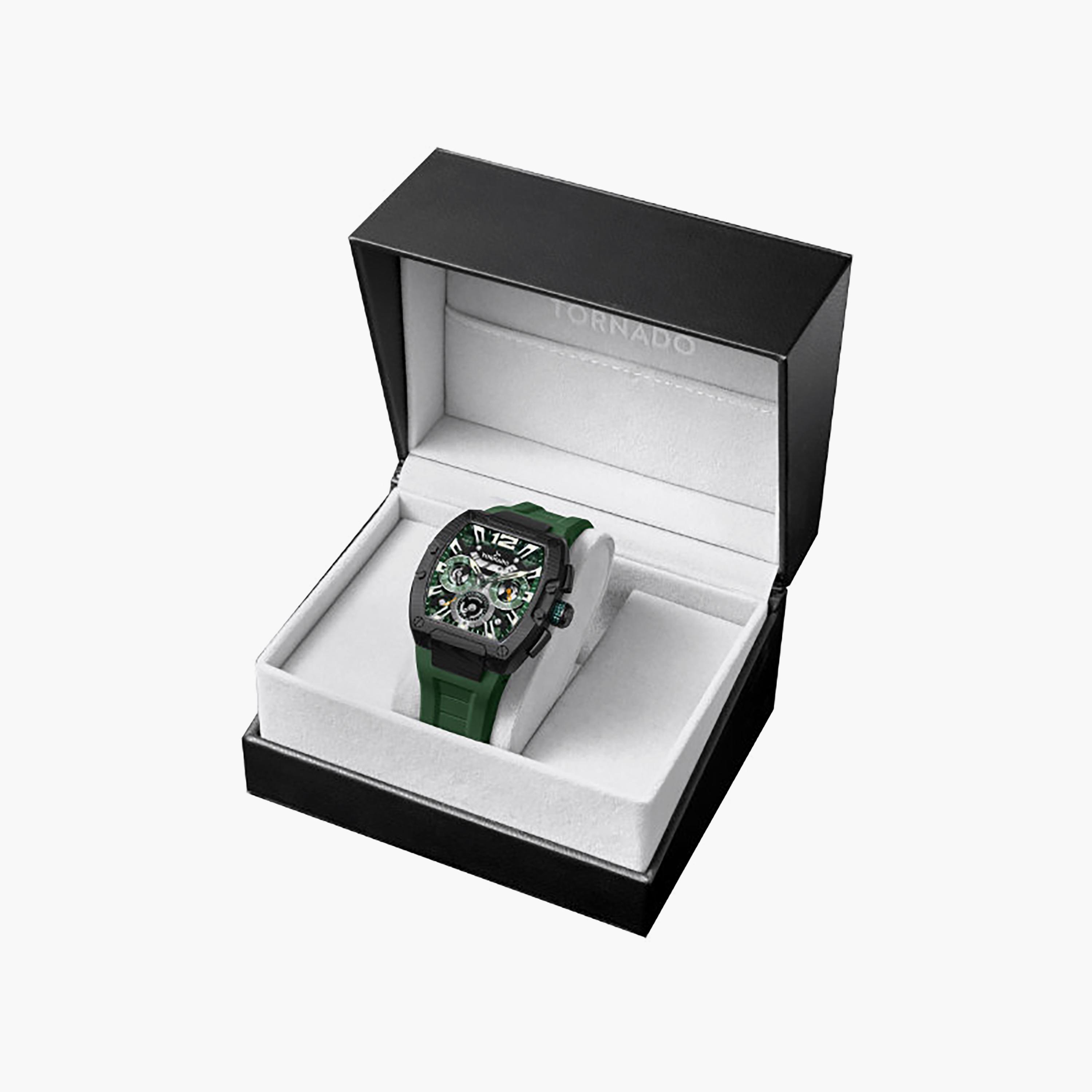 Tornado Men's 43MM Green Chronograph Silicone Watch | T23105L-BFGB-men-watchesandjewellery-watches-image-7