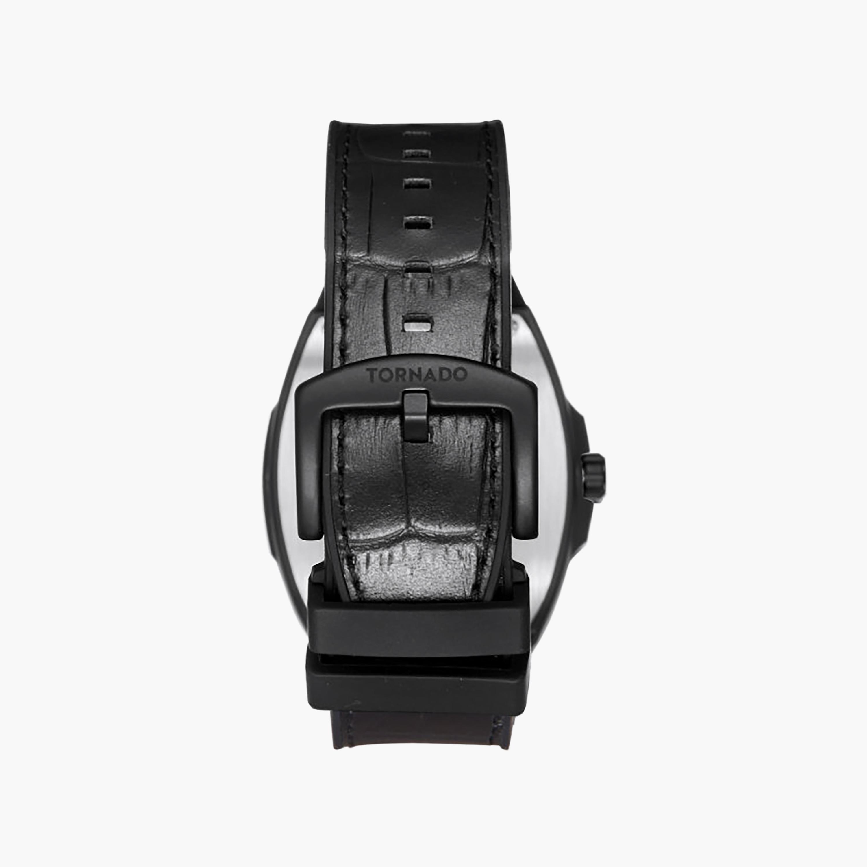 ساعة أنالوج جلد باللون الأسود 44 مم للرجال من تورنيدو | T25001-BLBB-men-watchesandjewellery-watches-image-3
