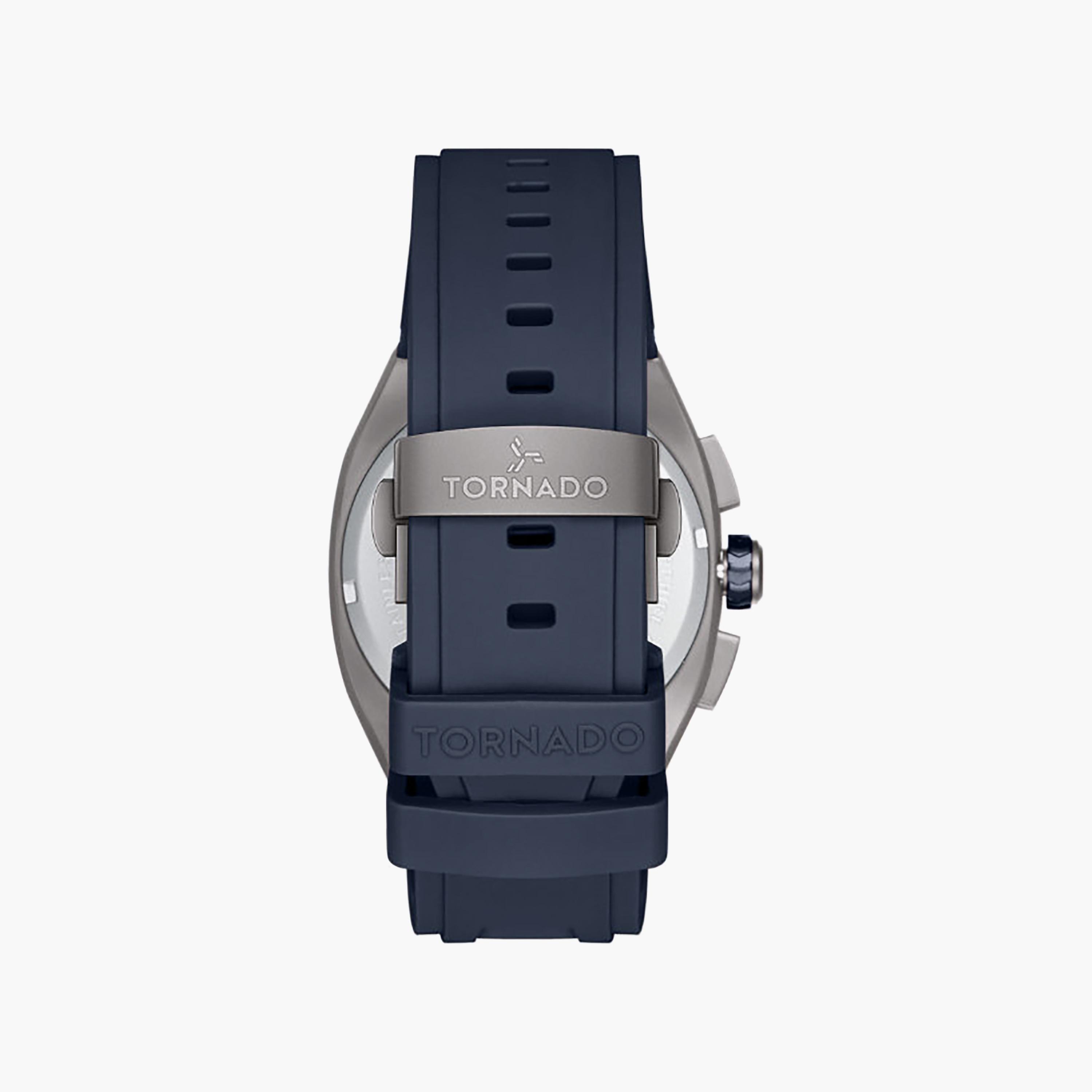 Tornado Men's 42MM Blue Chronograph Rubber Watch | T26102-BRNL-men-watchesandjewellery-watches-image-4