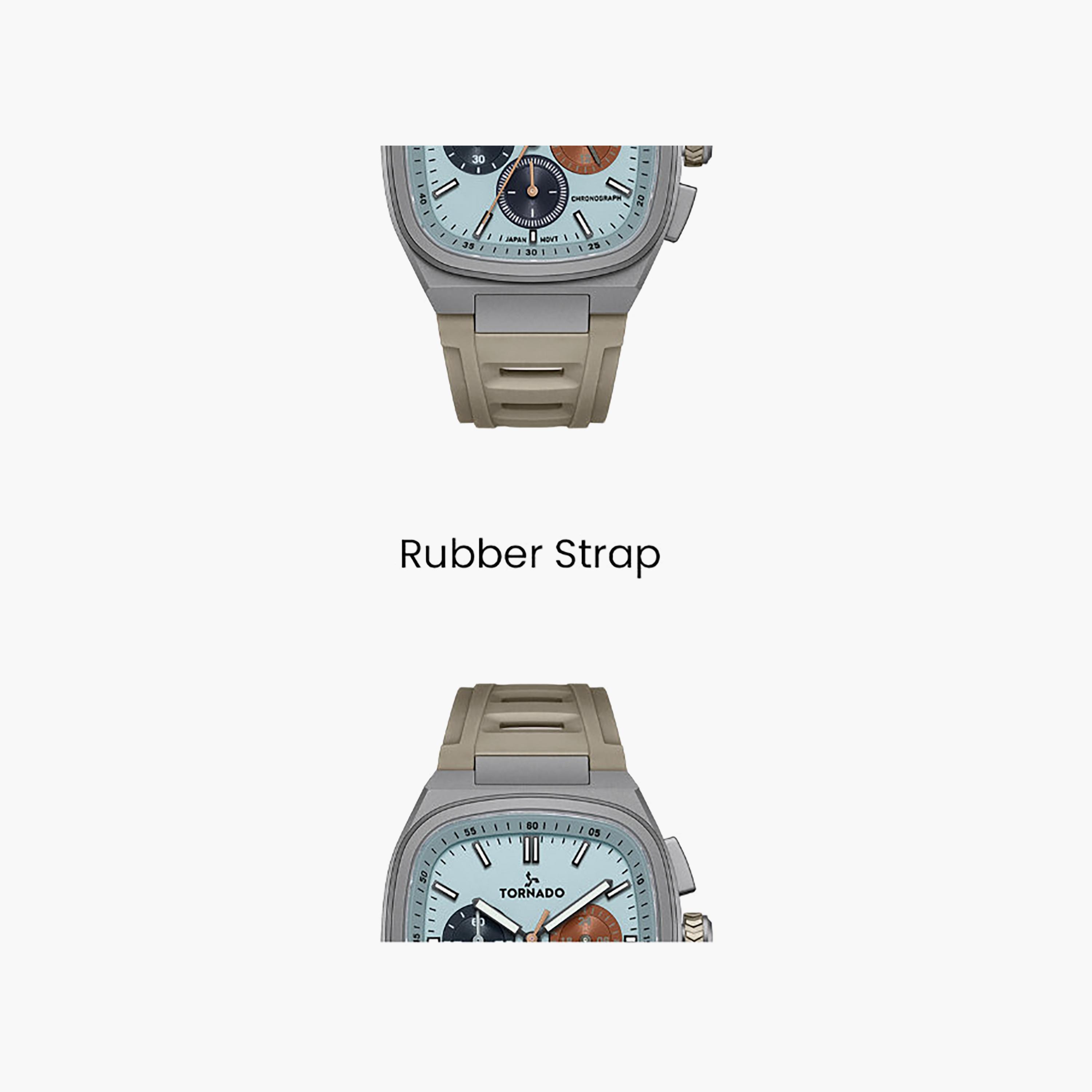 Tornado Men's 42MM Khaki Chronograph Rubber Watch | T26102-XREL-men-watchesandjewellery-watches-image-5