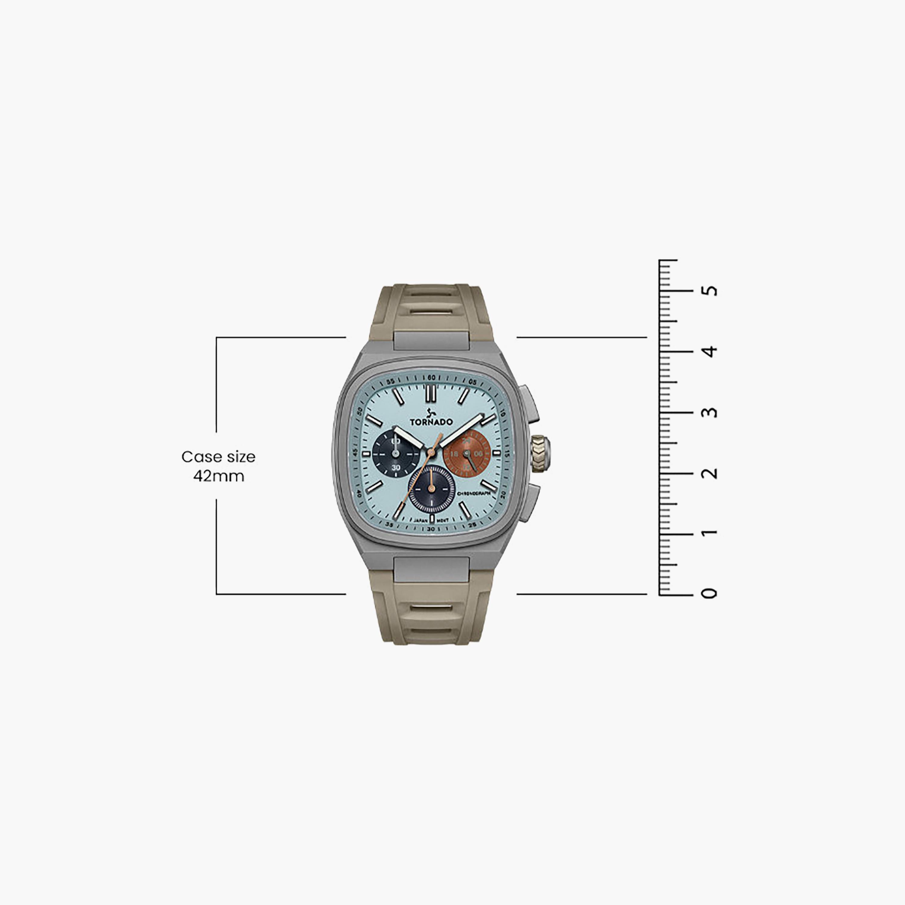 Tornado Men's 42MM Khaki Chronograph Rubber Watch | T26102-XREL-men-watchesandjewellery-watches-image-6