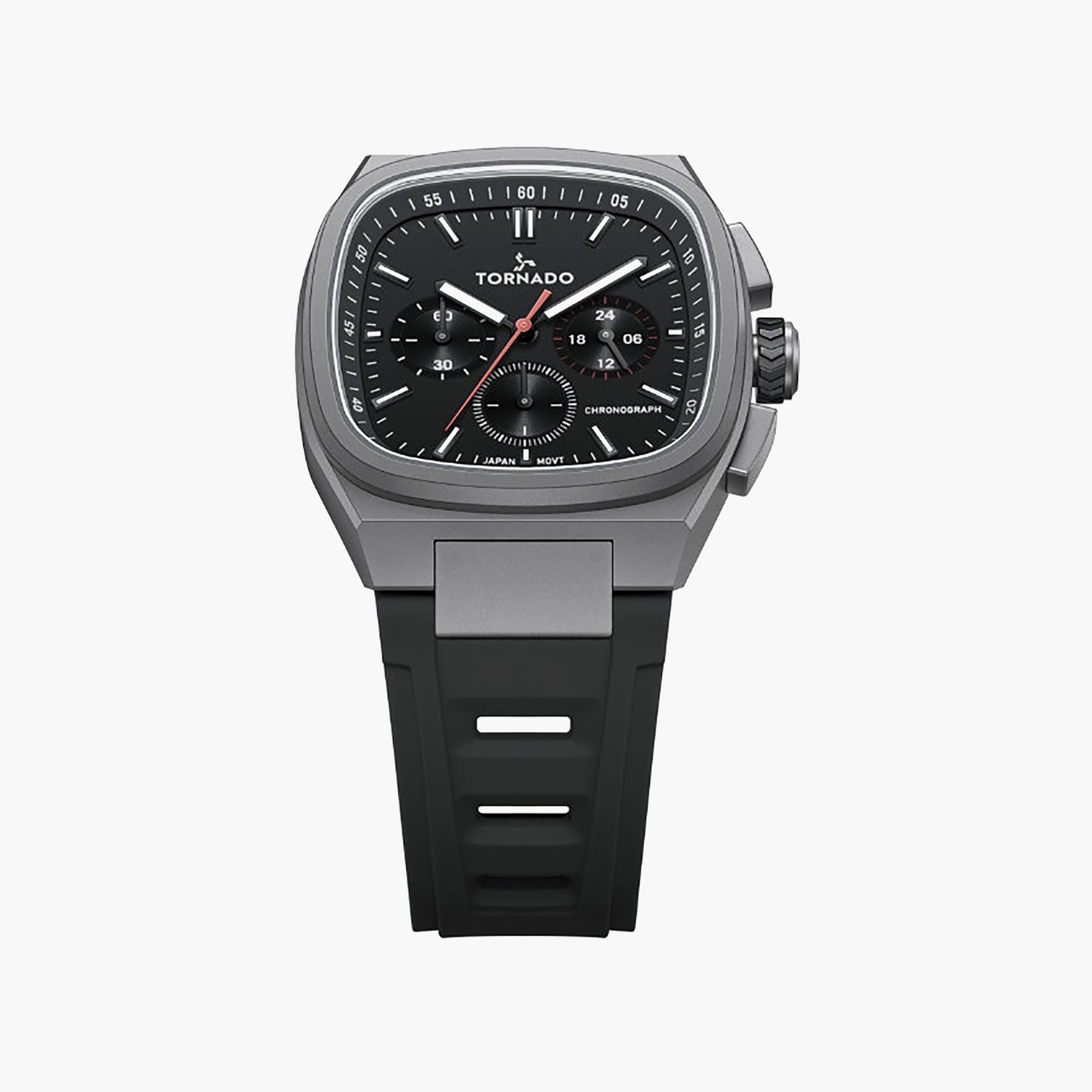 ساعة تورنادو الرجالية، مقاس 42 مم، كرونوغراف أسود، مصنوعة من المطاط | T26102-XRBB-men-watchesandjewellery-watches-image-3