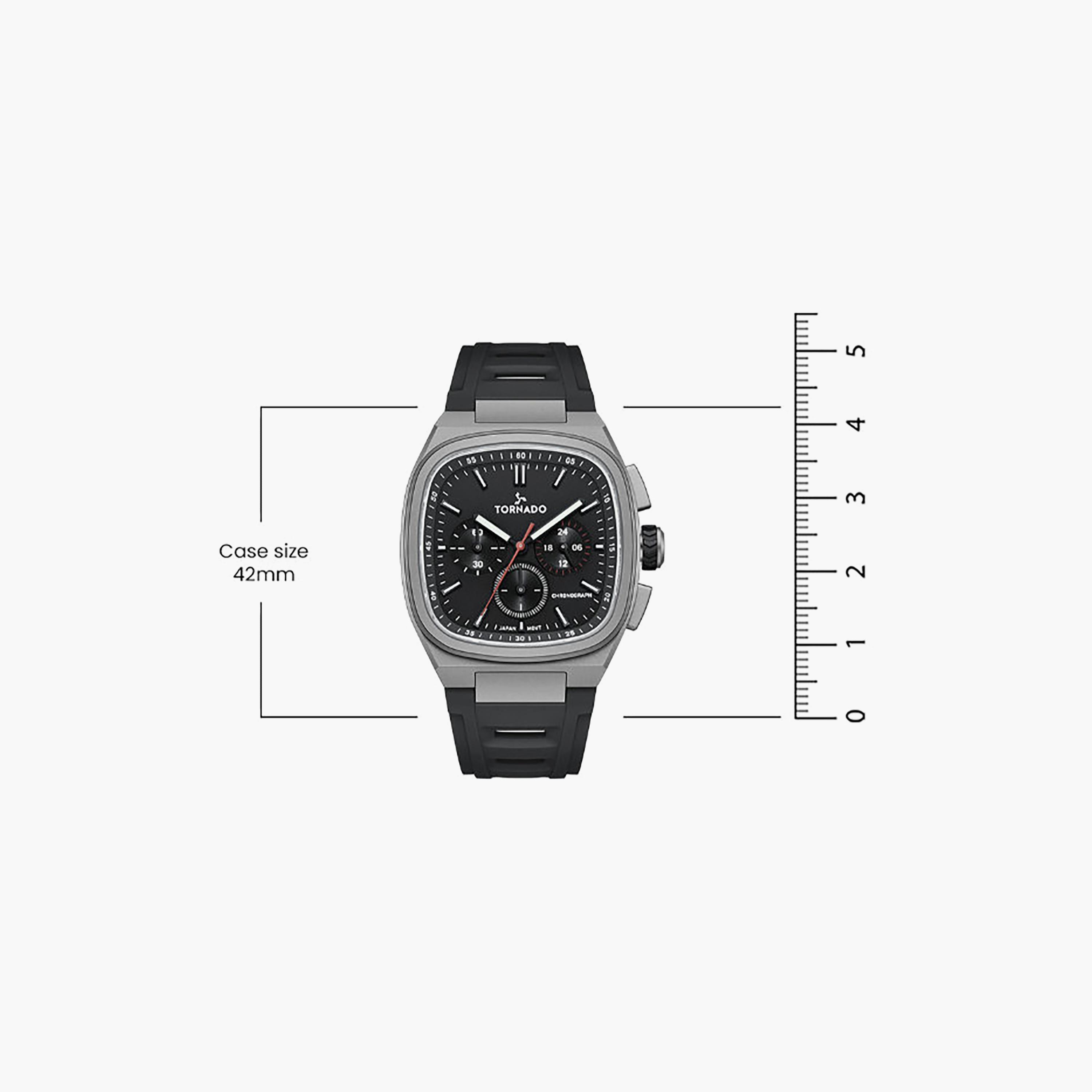 ساعة تورنادو الرجالية، مقاس 42 مم، كرونوغراف أسود، مصنوعة من المطاط | T26102-XRBB-men-watchesandjewellery-watches-image-6